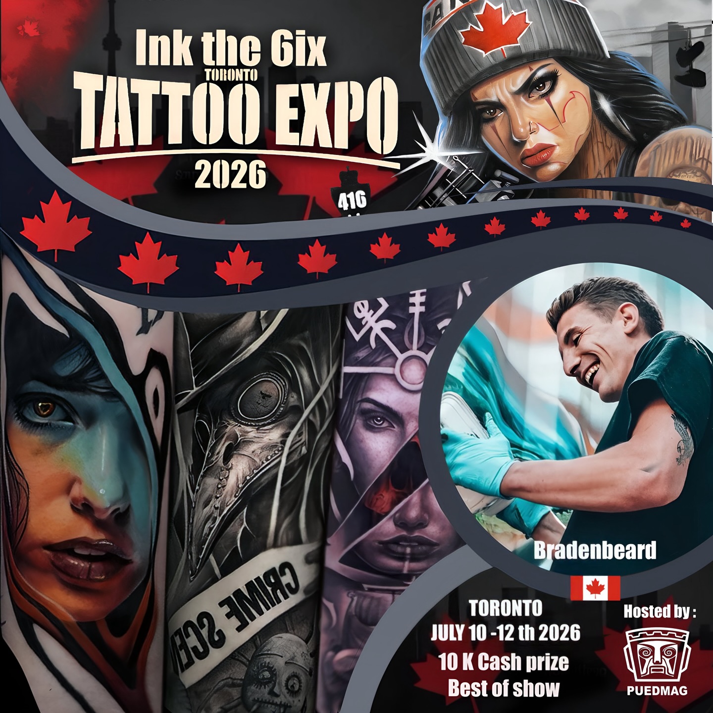 Welcome @bradenbeard_artwork to the second edition of @inkthe6ixtorontotattooexpo, happening July 10–12, 2026 🇨🇦
If you’re looking to get an incredible colour or black & grey tattoo, make sure to DM him directly to book your appointment 🔥
Don’t miss this opportunity—come see us at the Enercare Event Centre in Toronto
You either win with us or watch us win
We the North 💪