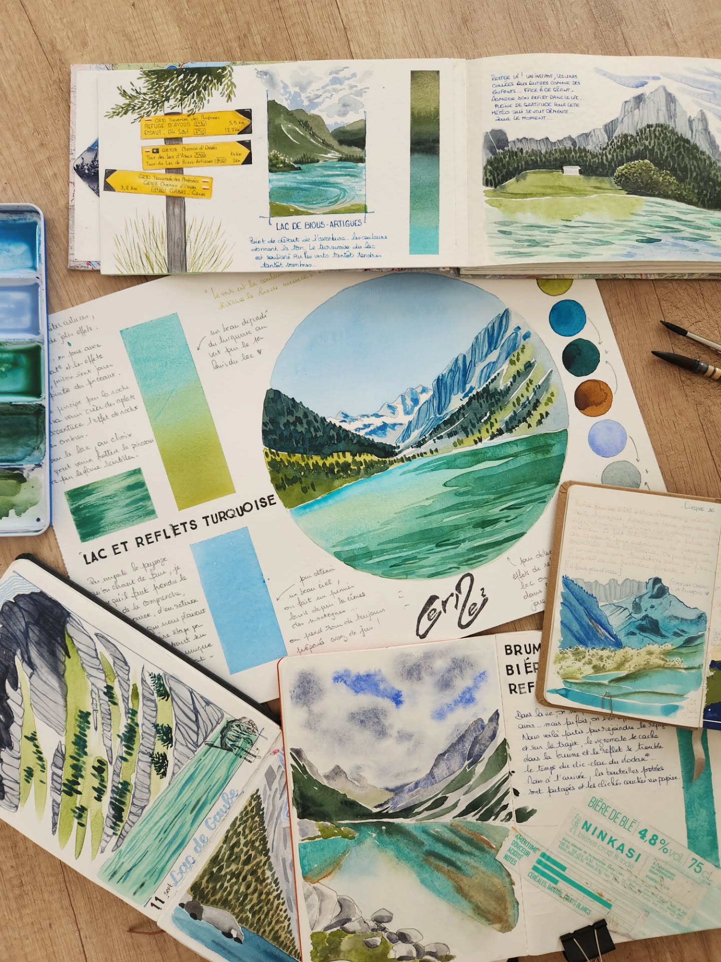 📘 Carnets de Montagne 🏔
La Montagne et moi, c'est une histoire de contemplation. Je suis dans la team des 🐢
Plonger dans un paysage, prendre le temps de regarder vraiment, laisser l’eau, les pigments… et le silence raconter l’instant.
Cet été, je vous acceuille pour des ateliers d’initiation au carnet de "voyage", à l'aquarelle, à travers des sujets variés ⛰️
Pas besoin de savoir dessiner — juste l’envie de ralentir, d’observer, et de créer.
Au programme : @lafricheoloron
🎨 aquarelle intuitive
🌿 exploration des couleurs du paysage
📖 composition de pages vivantes et sensibles
💬 moments de partage en petit groupe
Un temps hors du temps, entre nature et création.
Pour découvrir les dates estivales et réserver votre place :
✨ liens en bio
✨ ou rejoignez le canal de discussion
Les places sont limitées pour préserver la douceur de l’expérience 🤍
#fragmentsduregard #unlieuunepage
#carnetdevoyage
©️ Les pages de mes carnets sont mon outil de travail artistique. Je les partage ici comme source d’inspiration, tout en veillant à préserver leur caractère unique.
Si tu souhaites apprendre à créer les tiennes, je propose également des guides.