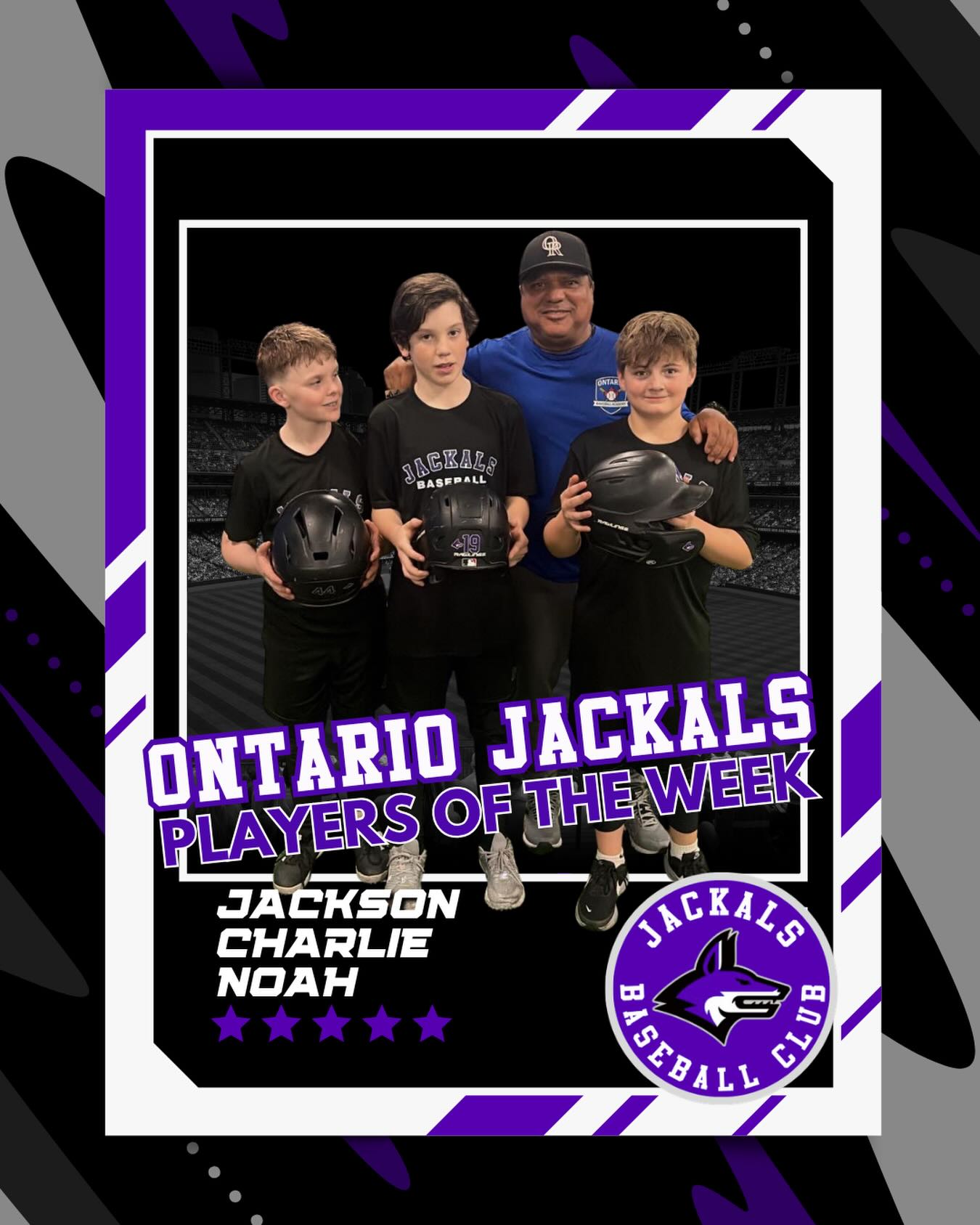 ONTARIO JACKALS – 11U PLAYERS OF THE WEEK 🐺
At the Ontario Jackals, our Player of the Week program is about more than stats and highlights.
It’s about:
🔥 Showing up with effort
🧠 Growing your skills and mindset
🏆 Pushing yourself and your teammates
🤝 Competing the right way
📈 Becoming better than you were last week
Every player is challenged to bring their best in a positive training environment that promotes self-growth, healthy competition, and teamwork.
This isn’t just about who shines the brightest — it’s about who raises the standard for everyone.
🏆 Congratulations to Jackson, Charlie and Noah!
Let’s keep setting the bar higher. 💪🐺
#OntarioJackals #PlayerOfTheWeek #EarnIt #TeamCulture #GrowthMindset