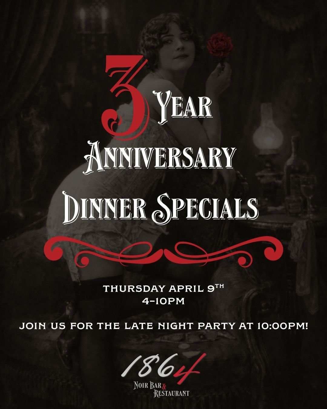 🎉Join us as we celebrate our 3-year anniversary🎉
We’re marking the occasion with special dinner features you won’t want to miss 🍽️✨
Come celebrate with us! 🍾
#est1864bzn #celebration #bozemanrestaurants #latenight #downtownbozeman