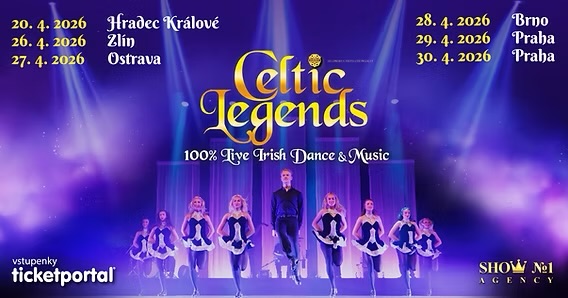 Celtic Legends are back!
This hugely successful show is back in the Czech Republic - with six performances in April, two of them in Prague - on April 29 and April 30.
Capture the magic of Irish Dance and music in this renowned production.
Get your tickets here: https://www.ticketportal.cz/event/Celtic-Legends?imedium=search
Or try your luck at our newsletter giveaway, where you can win two tickets to this show!