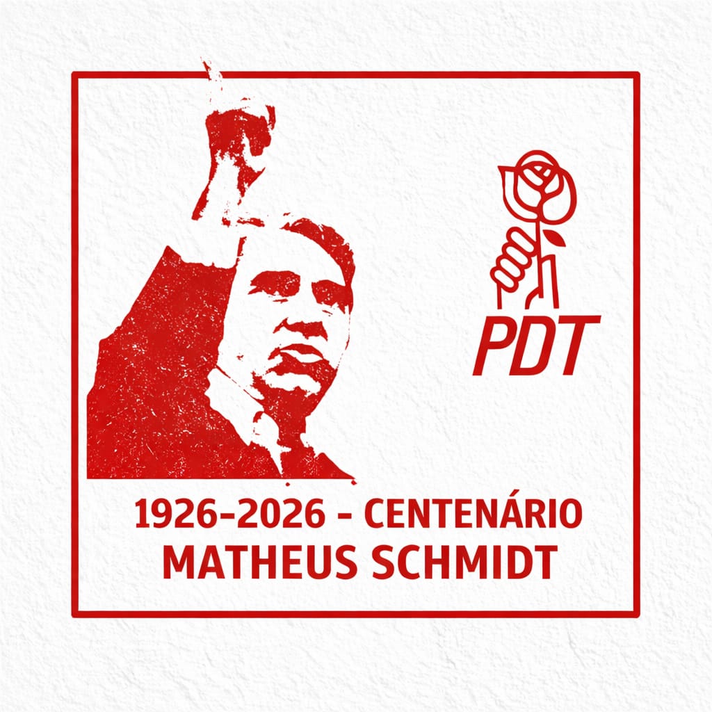 Em homenagem ao centenário de nascimento de Matheus Schmidt, o PDT do Rio Grande do Sul reverencia uma das grandes lideranças do trabalhismo brasileiro.
Fundador do PDT, defensor da democracia e símbolo do trabalhismo gaúcho, construiu uma trajetória marcada pela coragem, coerência e compromisso com as causas do povo.
Nascido em 1926, destacou-se desde jovem no movimento estudantil, na militância política e na defesa do Estado de Direito. Foi vice-prefeito de Cachoeira do Sul, deputado federal, vice-presidente da Câmara dos Deputados e protagonista na Campanha da Legalidade ao lado de Leonel Brizola.
Cassado pelo AI-5, não se afastou da luta democrática. Participou do histórico encontro de Lisboa que deu origem ao PDT e foi um dos principais organizadores do partido, exercendo papel estratégico na política nacional e no Rio Grande do Sul.
Para marcar a data, o PDT lança um selo comemorativo em sua homenagem — símbolo de reconhecimento e de preservação de sua memória.
O legado de Matheus Schmidt segue vivo, inspirando gerações e reafirmando a força do trabalhismo.