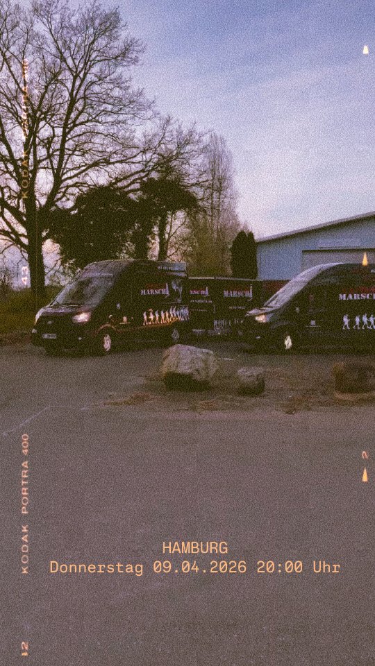 O N T H E R O A D A G A I N !
@nordmarsch
G L Ü C K - A U F - M A R S C H E S S E N 2 0 2 6
#ontheroad #start #hamburg #ziel #esssn