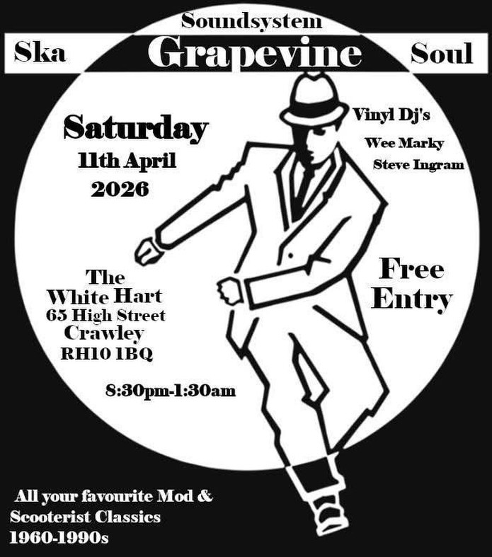 This Saturday from 8:30 Grapevine.Northern Soul.Get your dancing shoes and let’s party