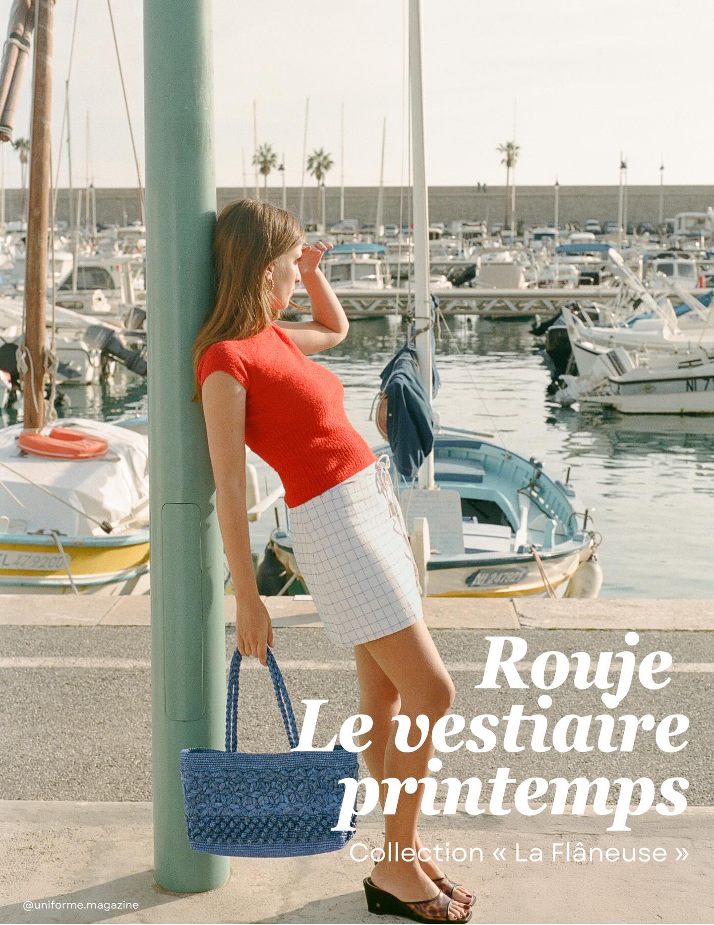 La Flâneuse sait où elle va. C’est juste qu’elle n’est pas pressée d’y arriver. Cette saison, Rouje habille le détour. La robe Inès avec ses petites fleurs bleues qui pourraient être découpées dans le papier peint d’une grand-mère très chic. Le cardigan Isha boutonné jusqu’en haut, ou pas du tout, ça dépend de l’heure. Une jupe à fleurs roses sur fond noir qu’on noue à la taille parce qu’on a mangé trop de focaccia. C’est une collection pour les filles qui ont deux heures devant elles et qui savent exactement comment les perdre. @rouje @magnapresse