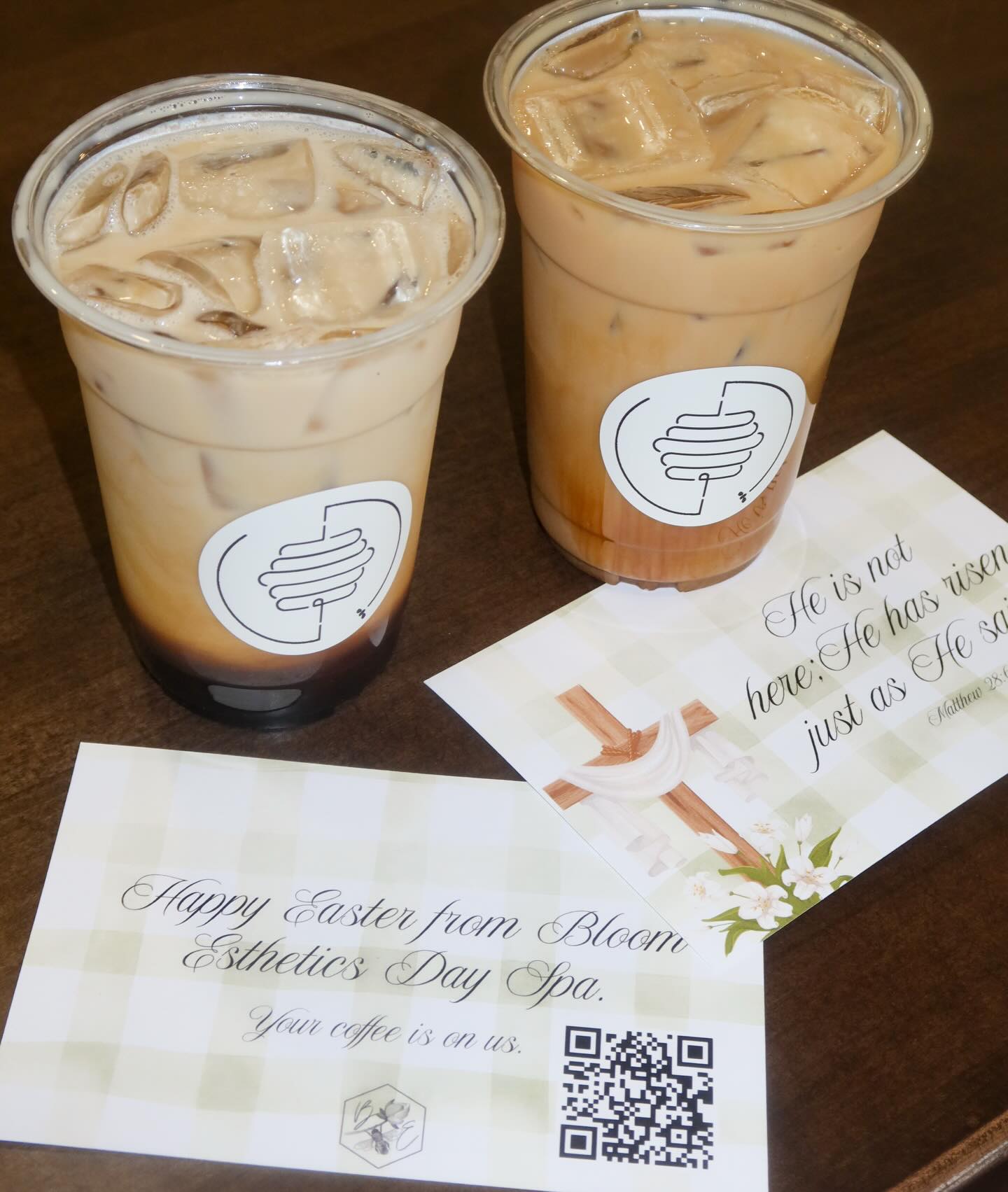 Today we did a small gesture by covering coffee at @hive_coffeeco. ☕️ We hope we could brighten some people’s day and remind everyone of His love this Easter season. 🤍✝️