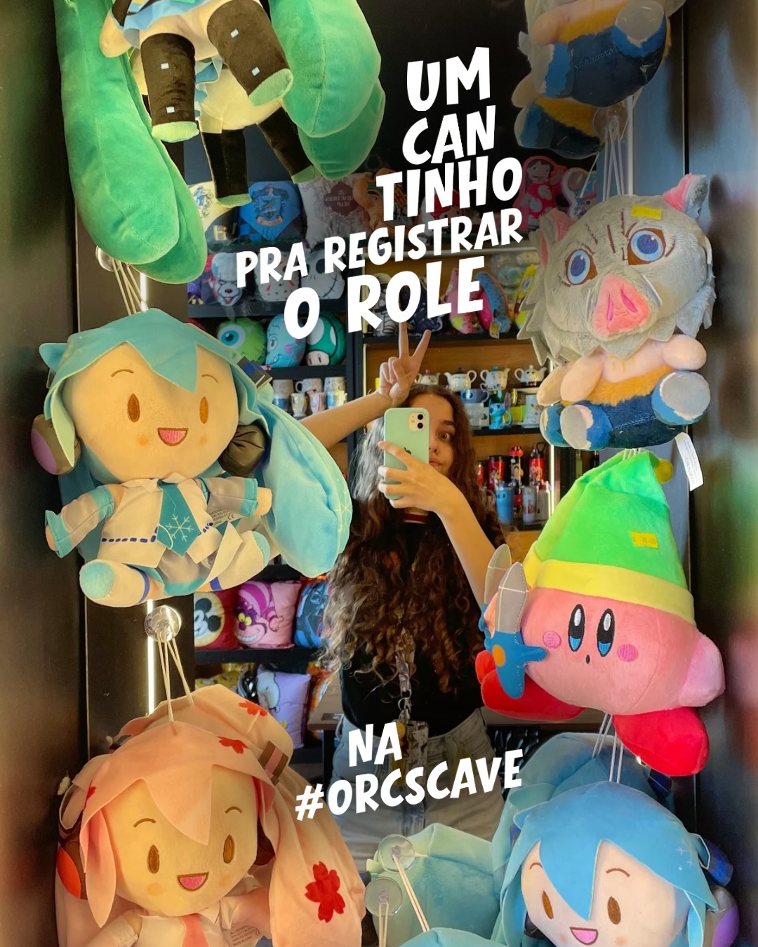 Passa aqui e tira uma foto 👀
tem um cantinho na Orcs cheio de pelúcias fofinhas que ficou perfeito pra registrar o rolê 🧸💚
marcou presença? marca a gente
🏷️ #orcscave
(e ó… cuidado pra não sair com uma pelúcia sem querer 😅) #pelucia #plush #instagramavel #foto