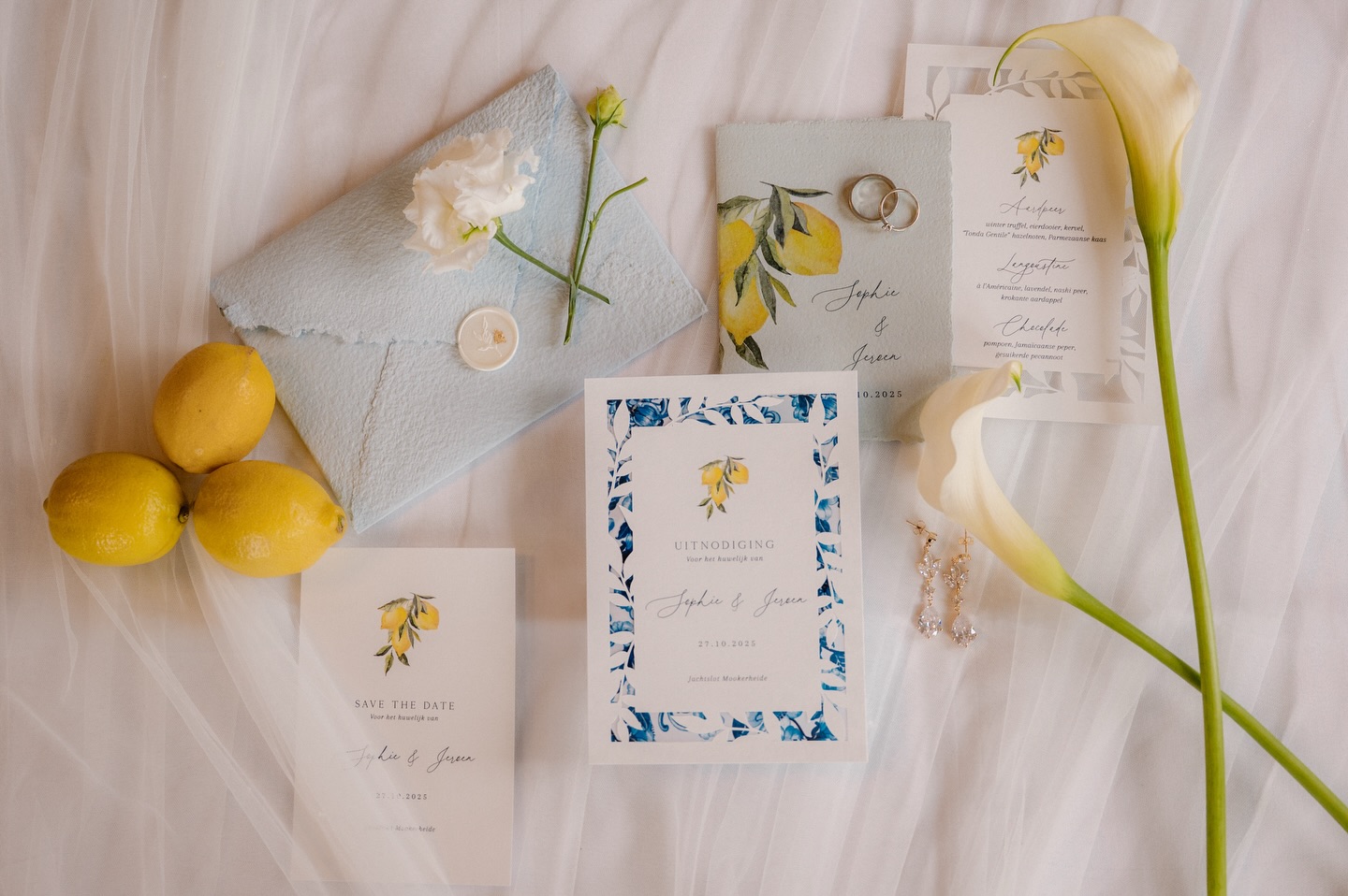 WEDDING STATIONERY
This #weddingstationary with the most beautiful colors, an Italian vibe with Mediterranean accessories and classy timeless elegance.
WEDDING
WEDDING DAY
WEDDING STATIONERY
WEDDING IMPRESSIONS
WEDDING PLANNER
Concept, planning and Organisation: @planningbynicki & @weddings_by_miriam
Venue: @jachtslot_mookerheide
Photographer: @consuelo.edeling.photography
Videographer: @daaninbeeld
Content Creator & BTS Video: @touch_filmss
Flowers and styling: @florals.bylindawagner
MuaH: @noukstyle
Cake Designer: @mykitchenplayground.weddings
Bridal Dress: @vanosbruidsmode
Suit: @hoestailors
Bridal jewelry: @drksonline
Stationery: @ivy.cardsdesign
Welcome Banner and ribbons: @be.letterd
Delfts blue vases - rental styling items: @demeidenvanversier
Models: @sophievaninsta @jeroenschuit