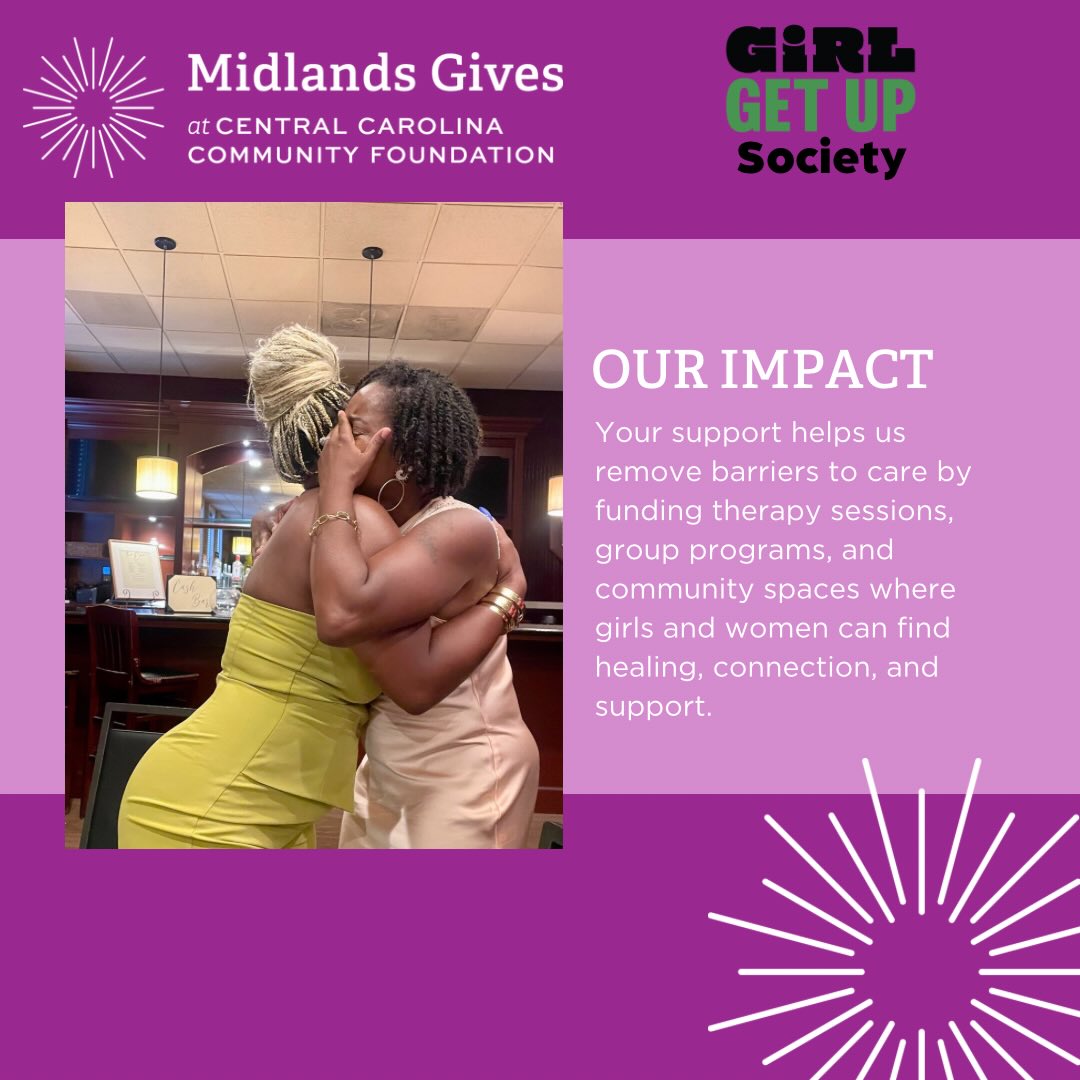 Last year, we spent $25,000 on therapy. 💚
That meant over 400 sessions for girls and women who needed support, a safe space, and someone to talk to
Real conversations
Real healing
Real impact
And this year… the need has grown
More girls are reaching out
More women are asking for help
And we don’t want to have to turn anyone away
So we’re doing it again
👉🏾 Help us raise $25,000 for Midlands Gives
Give today: https://mtyc.co/x012sf
Because someone is still waiting for support and we CANNOT do this work without YOU!💚
