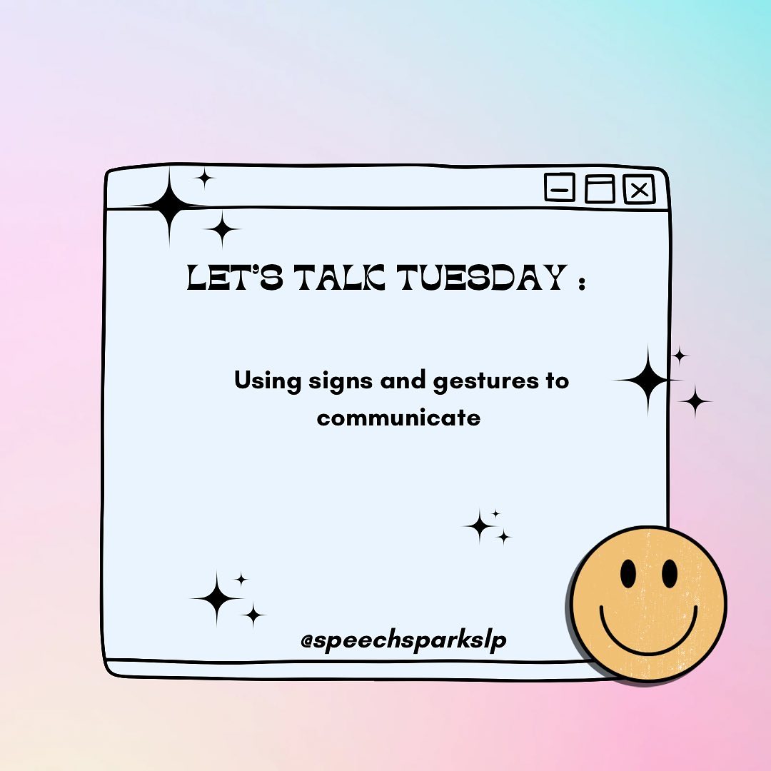 Let’s talk about using gestures and signs to communicate!
Language- our words, are SYMBOLIC! If your little one is not quite imitating or using words verbally yet, try pairing some “power” words with it’s gesture or sign (“power” words are functional, frequent, and impactful words such as “go, up, hi/bye, stop, more, help, yes/no, all done”, etc) Pairing signs and gestures with words will help your child understand the symbolic nature of language and let you know that she/he connects meaning to a nonverbal action. Furthermore, incorporating the use of gestures and signs may help reduce frustration because your child will have an alternative way to communicate if they aren’t quite ready to verbally produce the word(s) yet. Children can usually imitate a motor movement (sign/gesture) before a verbalized word. Communication comes in many forms, including use of pictures, signs, gestures, body language, facial expressions, and words! 🫶🏻 🤟🏻
~happy communicating. 🗣️
#speechie #speechpathology #pediatricspeechtherapy #ashaigers #slpeeps #speechspark #slpsofinstagram #speechtherapy #slps #speechtherapyideas
#slplife #autism #speechdelay #languagedelay #apraxia #atl #stlouis #ellicottcity #parenttips #playtolearn #playtherapy #cas #apraxiaofspeech #speechsparkslp #stlslp #pediatricslp #howardcountyslp #teletherapy #earlylanguage #MDSLP