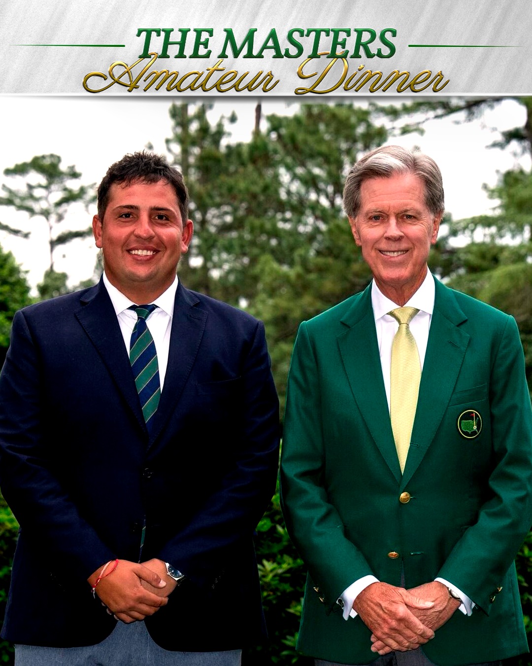 Una noche que forma parte de la historia 🌸
El campeón del @laac_golf, Mateo Pulcini 🇦🇷, dijo presente en la tradicional Amateur Dinner del Masters. 🍽️
#themasters