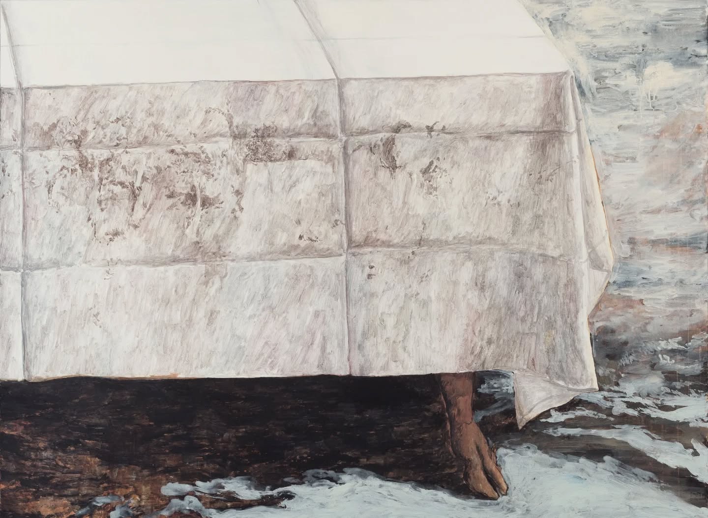 Ademen, gij onzichtbaar gedicht !
Tempera grassa op linnen
140 x 190 cm
2025
Was te zien tijdens Prospects op @art_rotterdam
@mondriaanfonds
Foto's: Tommy Smits