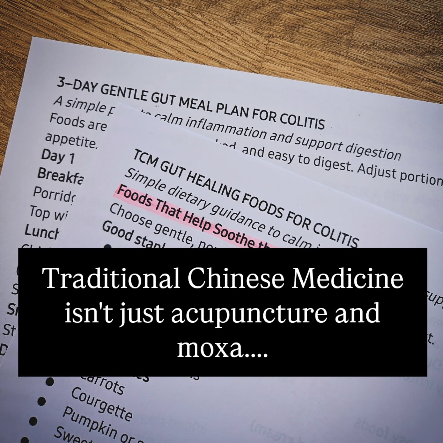When you come for acupuncture to treat a ailment, its not just a deeply relaxing lie down with your needles in, it may also mean further treatment ongoing, moxibustion treatments, auricular acupuncture, ear seeds, leave in needles, recommended lifestyle changes, dietary advice and even meal plans to help you to heal your body. I do a little bit of the healing, you do the rest! TCM is also very much focused on prevention as well as treatment. Eating yourself well is a huge part of it, food is medicine . Today's colitis client is leaving after treatment with a guide of what to eat, what to avoid, and a 3 day meal plan to cope with her flare, making it a lot easier for her to start healing at home. #tcmlivingwell #acupuncturetamworth ##relaxattheretreat #takecontrolofyourwellbeing wellnessthatworks wellbeingworkshops