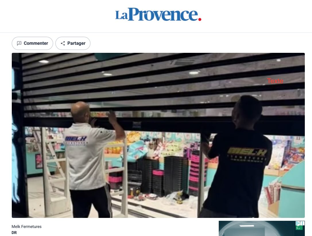 Melkfermetures, La meilleur entreprise de système de fermetures et de fabrication de rideaux métalliques des Bouches du Rhône est sur la Provence.
www.melkfermetures.com