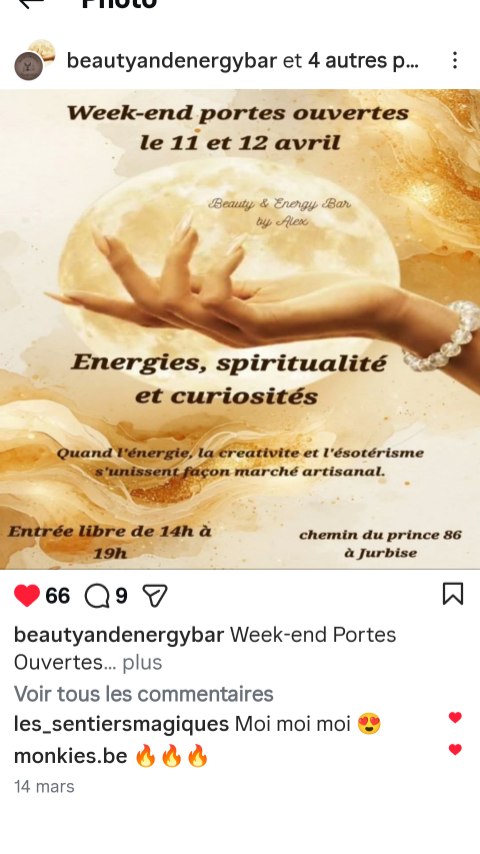 CONCOURS ✨
À l'occasion des prochaines Portes Ouvertes chez @beautyandenergybar, remporte un petit cadeau surprise en prononçant le mot magique !
Comment et où trouver ce mot magique ?
Abonne-toi à mon compte et regarde mes stories : chaque jour, je te révèle, à partir de demain mardi 7 avril, un indice !
4 indices au total, de mardi à vendredi !
Un gagnant le samedi, un gagnant le dimanche
La première personne qui vient le voir lors de la porte ouverte en prononçant le mot magique repart avec son petit cadeau surprise 😉
Portes ouvertes les 11 & 12 avril
Jurbise
Chez @beautyandenergybar
Toutes les infos sur sa page !