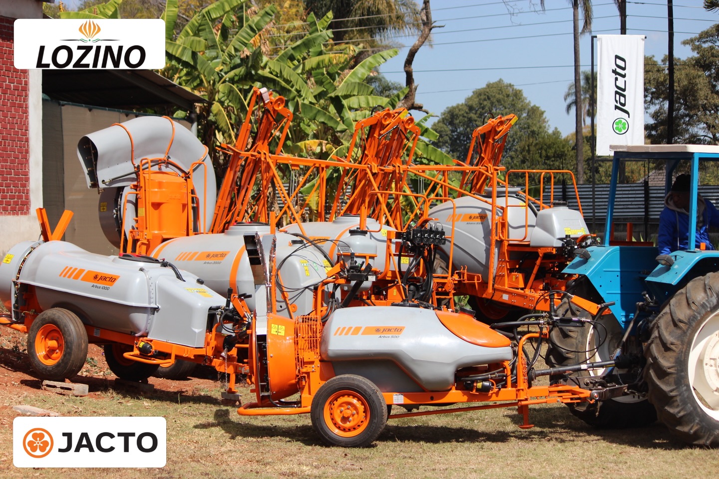 The Jacto Arbus Airblast Sprayers range 🌳
From compact 500L units to powerful 4000L workhorses, these airblast sprayers are built to saturate the canopy, not the ground.
Perfect for citrus groves, fruit and nut orchards, vineyards, nurseries and high‑value crops that demand consistent, uniform coverage.
✅ various configurations with the fan inlcuding vertical deflector, tower deflector, one-sided deflector and Lozino Wings
✅ Deep penetration into dense foliage
✅ Precise droplet application, reduced drift and waste
✅ Tough build for African field conditions
Ready to upgrade your spray efficiency this season?
📩 contact/ visit us for specs, quotes, and further information