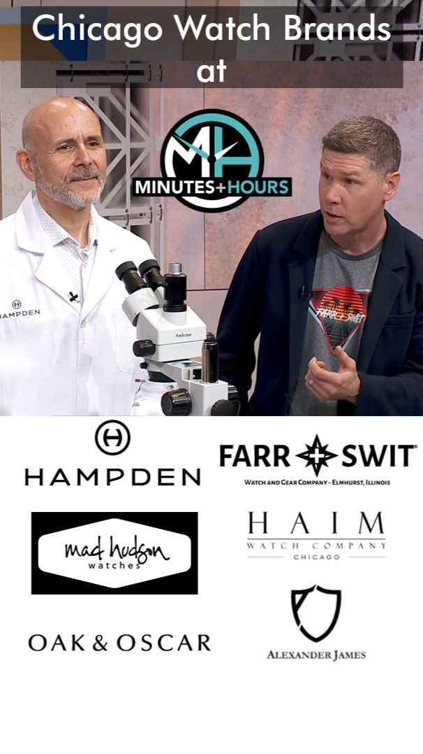 Want to see Chicago Watch Brands?
Check out the @minutesandhourswatches Watch Show this weekend.
April 11-12
Noon-5pm
Voco Hotel Chicago - 350 W Wolfpoint Plaza Chicago IL
It was a lot of fun being on with Joe from @hampdenwatch and showing off watches from fellow Chicago brands @haimwatchco @alexanderjameswatches
@oakandoscar
@madhudsonwatches
as well as some of our own @farrandswit models.
#chicago #watchfam #watches #shopping #microbrand