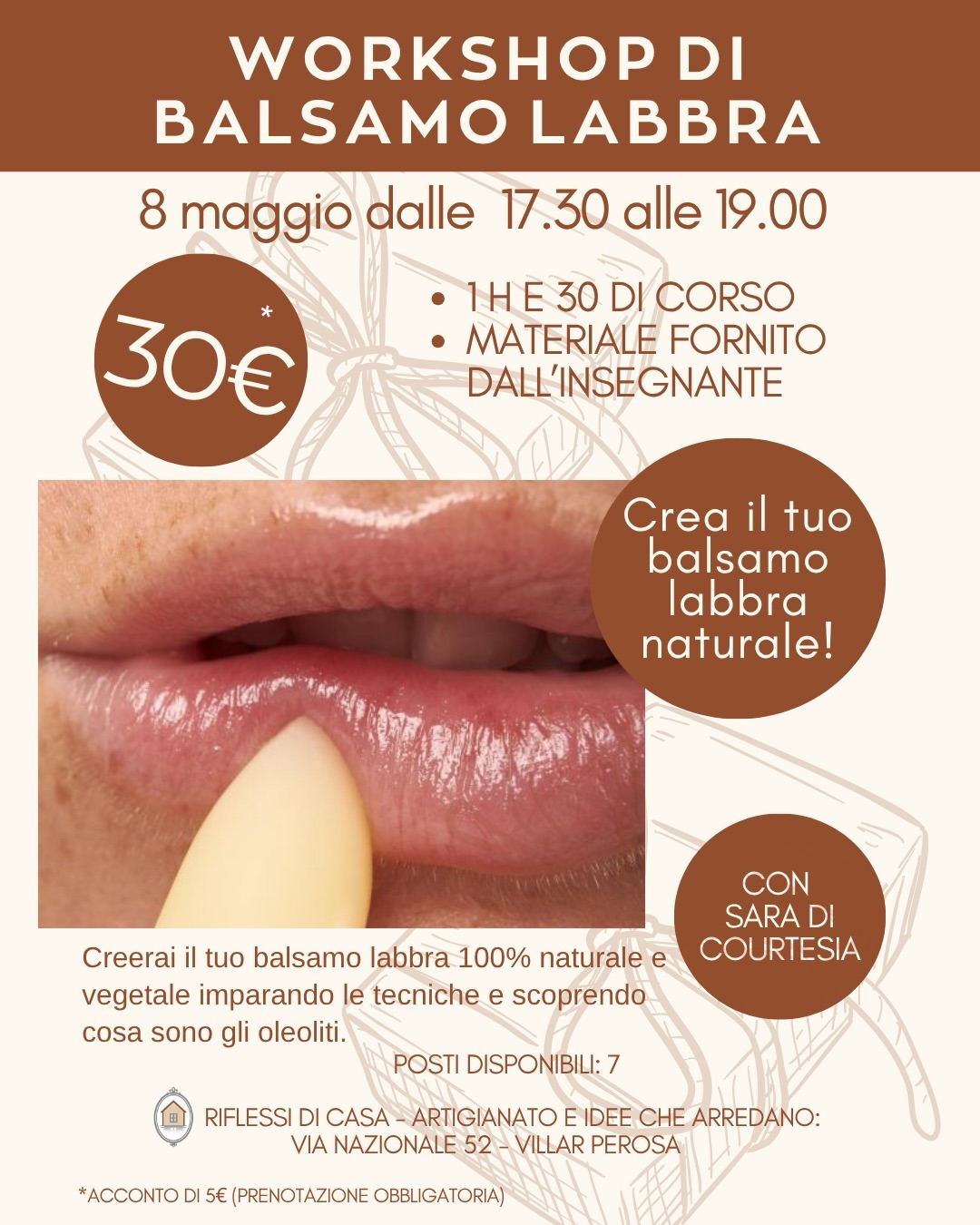 Ormai è una tradizione: a inizio mese escono i workshop del mese successivo e questi sono quelli di maggio!
Il link per registrarsi è in bio!
Sarà l’ultimo mese dove terremo così tanti corsi, a giugno e luglio i workshop saranno solo più 1 o 2 per poi fermarsi nel mese di agosto e riprendere con tante novità in vista del Natale a settembre! Quindi se vuoi partecipare a qualche corso affrettati che i posti sono limitati!
Ti aspetto! 😊