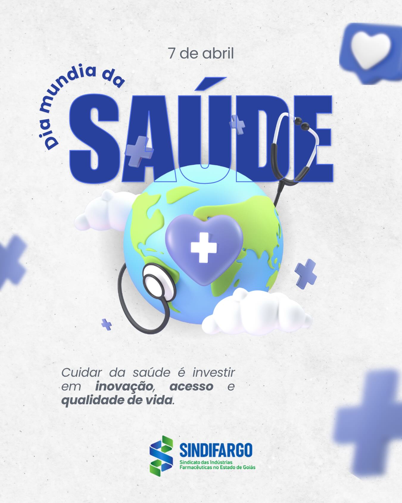 Dia Mundial da Saúde! 🌍
Hoje reforçamos a importância de promover o acesso à saúde com qualidade, segurança e responsabilidade.
A indústria farmacêutica desempenha um papel essencial nesse cenário, contribuindo para o desenvolvimento de soluções que impactam diretamente a vida da população.
Mais eficiência regulatória, mais acesso à saúde. 💙
#DiaMundialDaSaúde #Saúde #IndústriaFarmacêutica #SINDIFARGO