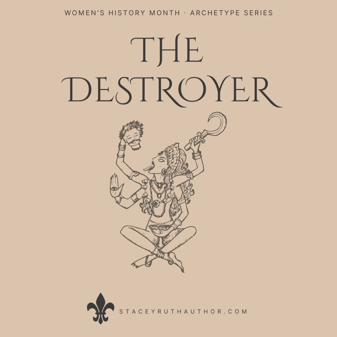 The Destroyer Archetype is a fitting close for Women's History Month, as we face the destruction of many of the foundational rights afforded to men, fought for by women, that have now been swiftly destroyed and continue to be under attack.
She is the most feared and least forgiven archetype on the listof 17 female archetypes I excavated in my last Substack of this month (link in comments). She is Kali dancing on the corpse of the ego. She is Hecate at the crossroads, torch in hand, standing at the threshold between what was and what will be. Often confused with Death, she is the goddess of transformation THROUGH death.
Like all of us, I have her in me. I have left marriages. I have left jobs. I have changed careers and moved cities and walked away from lives that no longer fit. For years I believed this made me damaged goods. That my capacity for endings was evidence of something broken in me.
My husband of seventeen years dismantled that story. He told me I could not hurt him without his permission, and he was giving me permission.
The deepest truth about the Destroyer came to me when I spent nearly a month at my father's end of life, sitting with him in palliative care and hospice while he was unconscious. I made the decision to keep him comfortable and allow his life to run out. I felt like his executioner.
A chaplain there told me I was walking through the Valley of Death. Not my father. I was not his executioner. I was walking him home.
That is what the Destroyer actually is. She is the woman who walks through the valley so others do not walk it alone. She ends what needs ending. She knows that nature abhors a vacuum, and that an ending without intention for what is waiting to be born simply refills with what was.