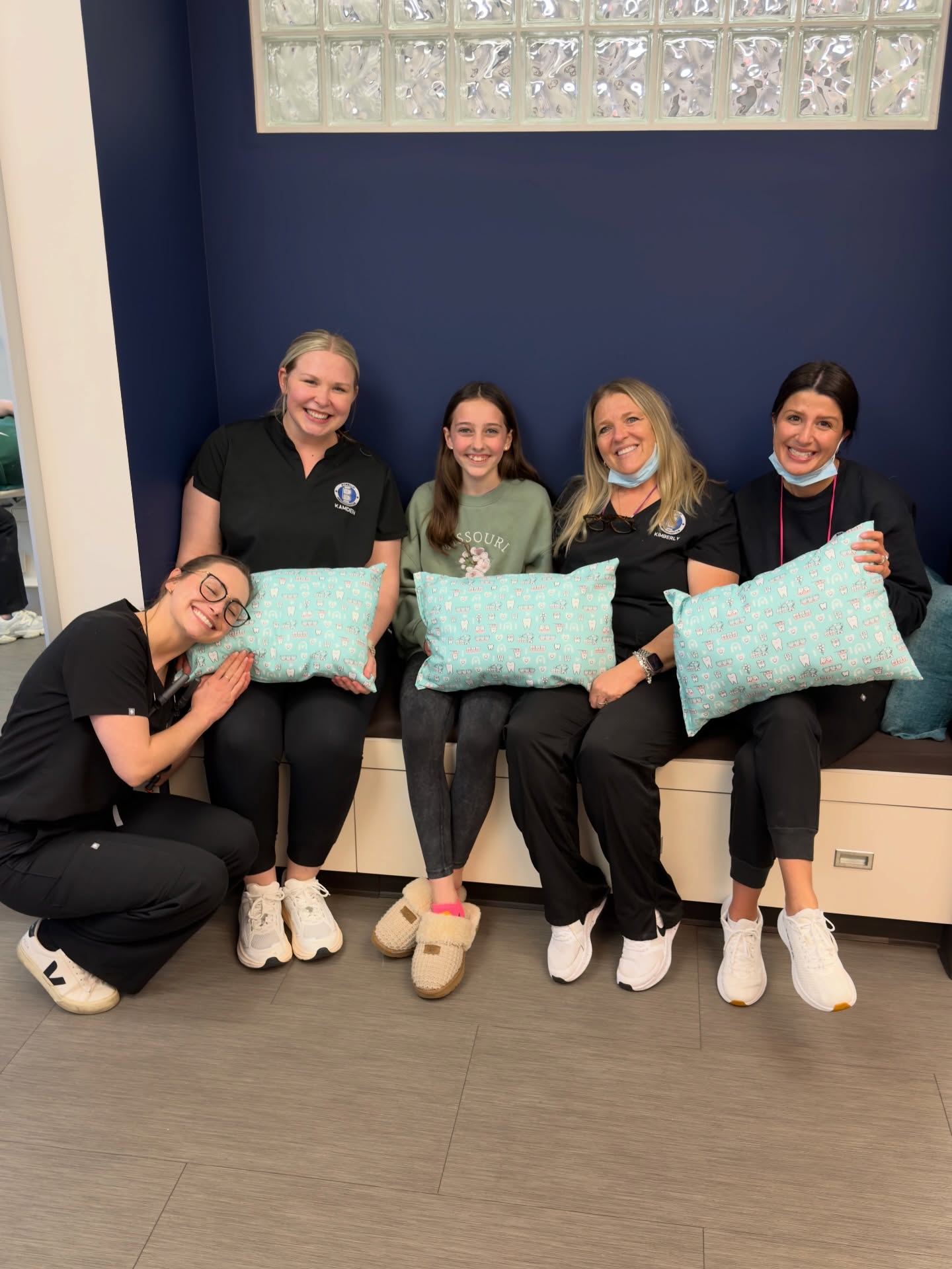 Custom “Millows” by our very own patient, Millie! 🫶 She brought these in to spruce up our Kirkwood office, and we can’t get over them! We love showing off the creativity of our patients, especially when their talents are this cute! 💙