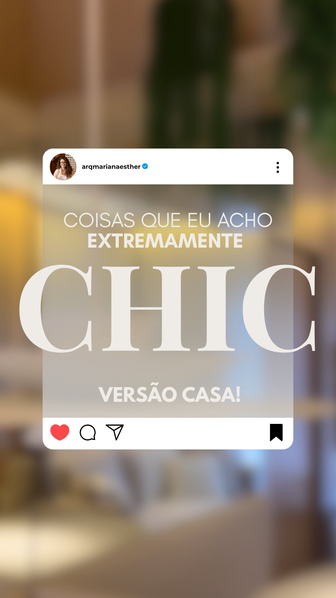 ✨ Coisas que eu acho extremamente chic em uma casa…
Não é sobre exagero.
Não é sobre ter mais.
É sobre intenção.
É quando cada detalhe foi pensado…
quando os materiais conversam entre si…
quando o ambiente faz sentido com quem vive ali.
É aquela casa que te abraça quando você chega.
Que é bonita, sim — mas principalmente, é funcional, acolhedora e cheia de personalidade.
Pra mim, o chic de verdade está nos detalhes que muita gente nem percebe… mas sente 🤍✨