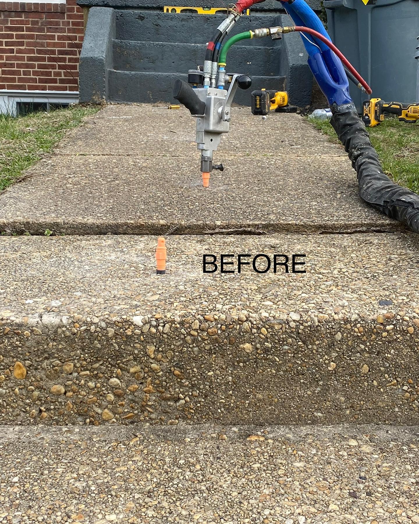 Before, During, & After Polyruethane Foam Injection!
Trip Hazard Eliminated ✅
Joints sealed with caulk ✅
Don’t Replace It, Raise It!