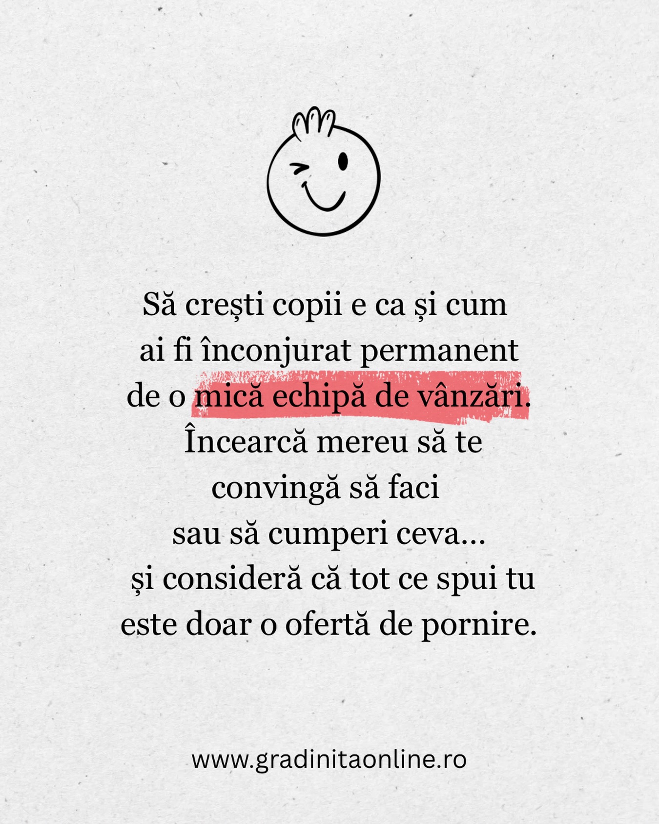 Care a fost ultima „negociere” pe care ai pierdut-o? 😅
#gradinitaonline #parenting #viatadeparinte