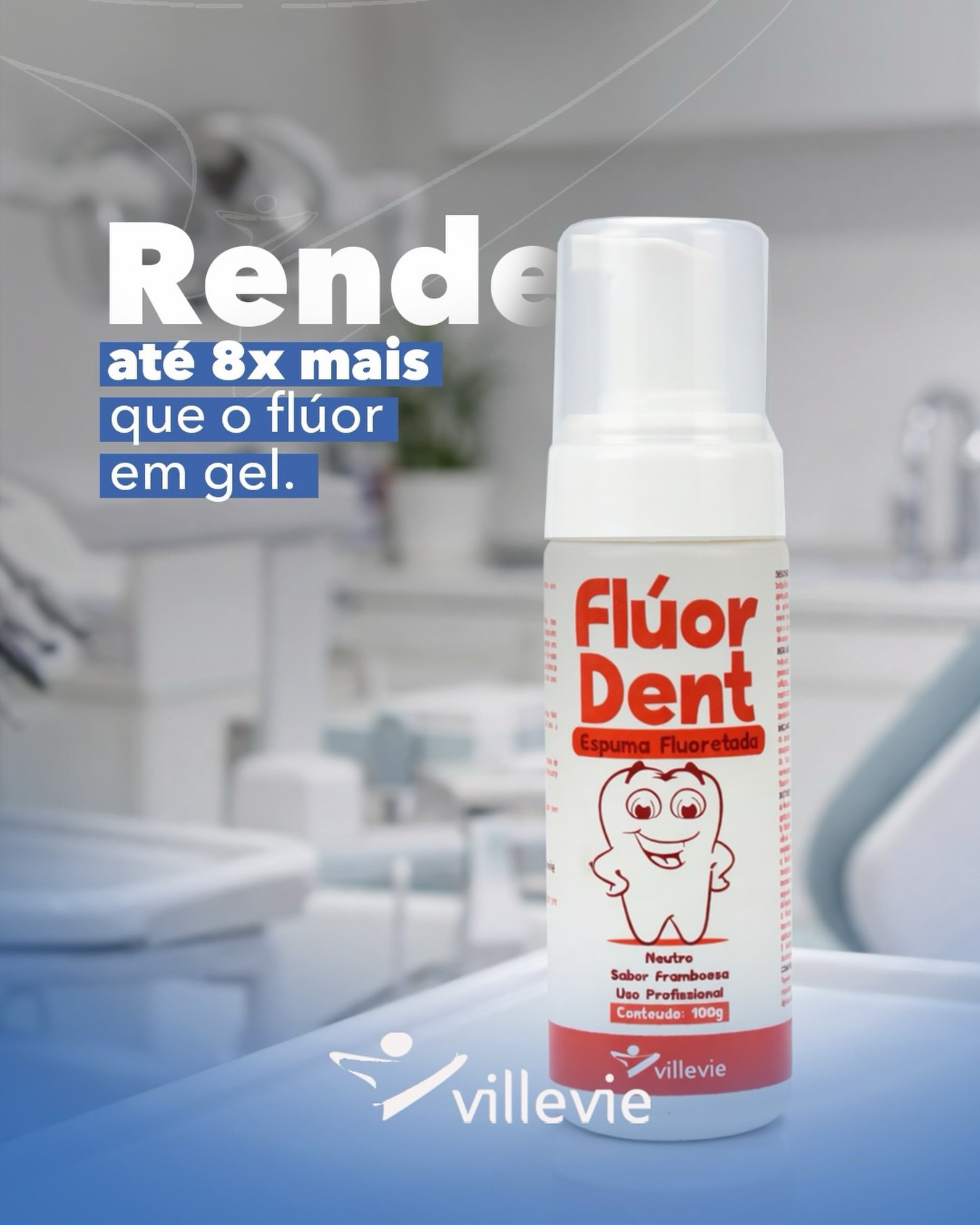 Mais proteção, menos preocupação.
O Flúor Dent – Espuma Fluoretada é o aliado ideal na prevenção de cáries, garantindo uma aplicação prática e eficiente no consultório.
💡 Espuma que facilita o uso
💡 Melhor cobertura do esmalte dental
💡 Resultados que o paciente sente
Conte com a Villevie para elevar o padrão do seu atendimento.
#Odonto #Dentista #Profilaxia #Villevie