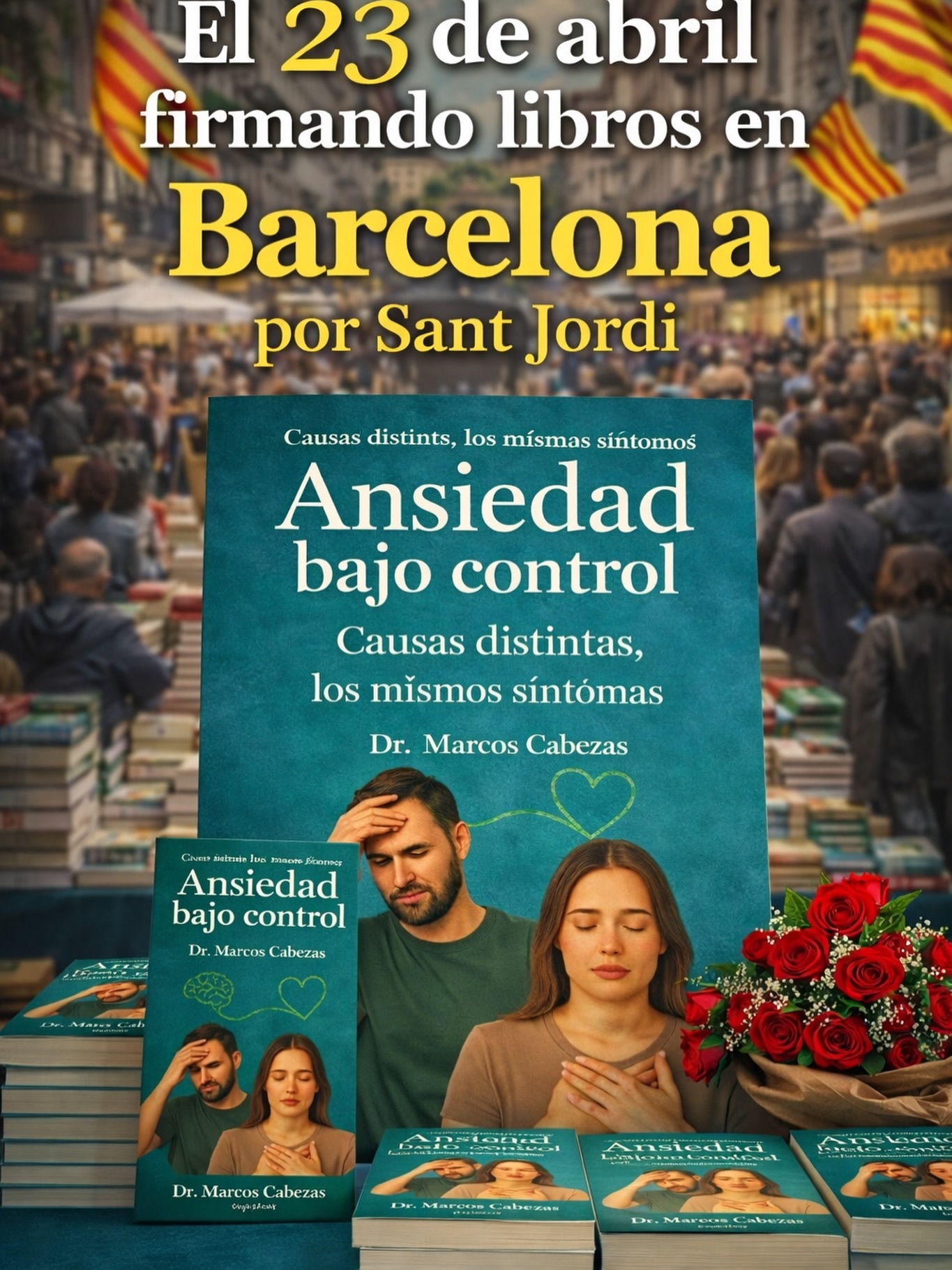 📖✨ Este 23 de abril estaré en Barcelona…
Firmando libros en uno de los días más especiales del año: Sant Jordi 🌹📚
Si sientes que tu mente no se detiene…
Si la ansiedad te está ganando terreno…
👉 Este libro puede marcar un antes y un después en tu vida.
“Ansiedad bajo control” no es solo un libro.
Es una herramienta real para recuperar tu calma.
📍 Ven, conóceme, llévate tu ejemplar firmado
y empieza a entender lo que te está pasando por dentro.
Nos vemos en Barcelona ❤️. #SantJordi
#Barcelona
#Ansiedad
#SaludMental
#LibroRecomendado