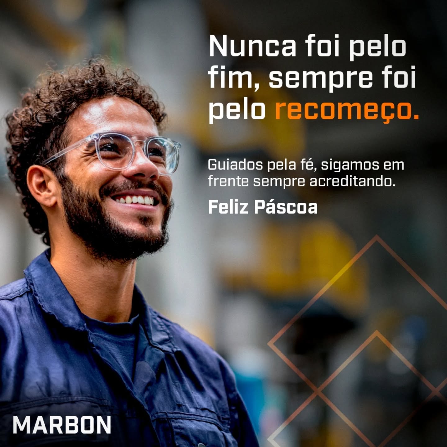 Acreditamos que cada desafio superado é o ponto de partida para uma nova conquista. Que a fé e a esperança guiem nossos passos hoje e sempre.
Feliz Páscoa para você e sua família!
#Marbon #Pascoa2026 #Renovação #Indústria #TrabalhoComFé
