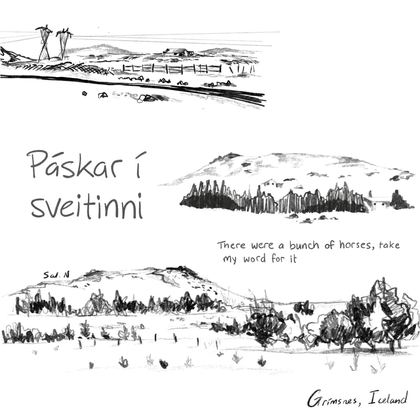Sketches from sveitin