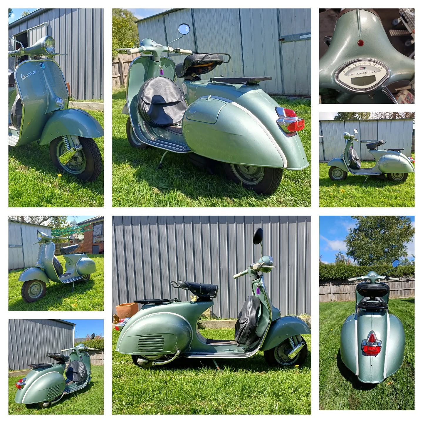 Authentic Vespa Resurrection by GN Classics
Sneak Preview
This 1959 Vespa VBA 150 will soon be on the market.
Restoration started in WA (panel & paint) and fully resurrected by GNC.
Featuring quite a few extras which make it safe & reliable for modern traffic.
- GNC SuperTouring 177cc engine
(quicker off the mark, lower consumption)
- 12V electronic ignition
(reliable start, run & brighter lights)
- reinforced suspension
(improved handling &brakes)
- SIP digital speedo
(with fuel reserve indicator, engine temperature, RPM & electronic speed sensor)
PM me if you are curious