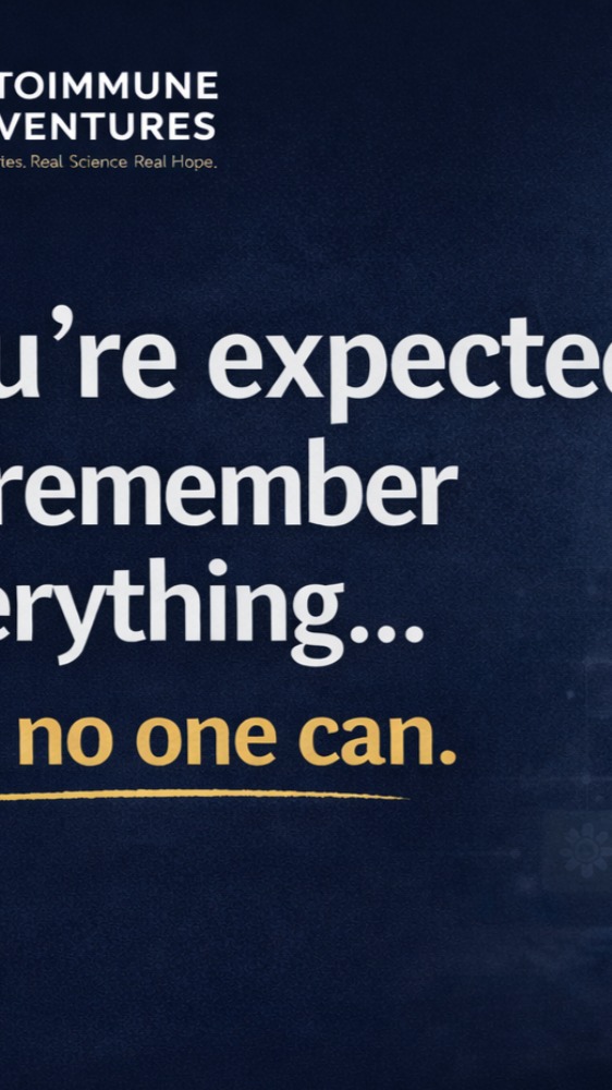 What if the problem isn’t your memory but the system expecting you to remember everything?
In most appointments, you get a few minutes.
A quick check-in.
A few questions.
A snapshot of how you’re feeling right now.
But chronic illness doesn’t live in snapshots.
It lives in patterns.
In fluctuations.
In the small details that happen over days, weeks, and months.
And the truth is—
no one can remember all of that.
Not consistently.
Not accurately.
Not in a way that tells the full story.
In this moment, George highlights something we don’t talk about enough:
👉 Patients are expected to track what the system isn’t built to capture.
And that gap?
That’s where clarity gets lost.
🎙️ April 7
Sign up for Ethia with code ADVOCATE for 30 days of free Pro access. Track your health data and prepare for appointments: ethia.io/register
#AutoimmuneAdventures #ChronicIllnessCare #PatientExperience #HealthTracking #InvisibleIllness #ChronicIllnessJourney #MedicalSystem