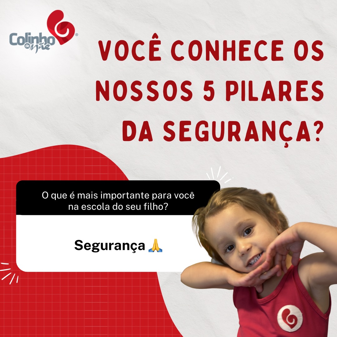 Segurança é a base de tudo. ❤️
Na Escola Colinho de Mãe, ela está presente em cada escolha, desde a estrutura até a formação da equipe.
Mais do que falar sobre segurança, nós garantimos que ela seja vivida no dia a dia, com responsabilidade, atenção e cuidado real.
Porque quando seu filho está seguro, ele pode aprender, brincar e se desenvolver com tranquilidade. ✨
Quer conhecer de perto nossa estrutura?
Agende uma visita. ❤️
🏫 Creche Escola Colinho de mãe
📍Quadra 08, Conjunto F, Lote 47, Sobradinho/DF
📲WhatsApp para visitas: (61) 99147 - 5825