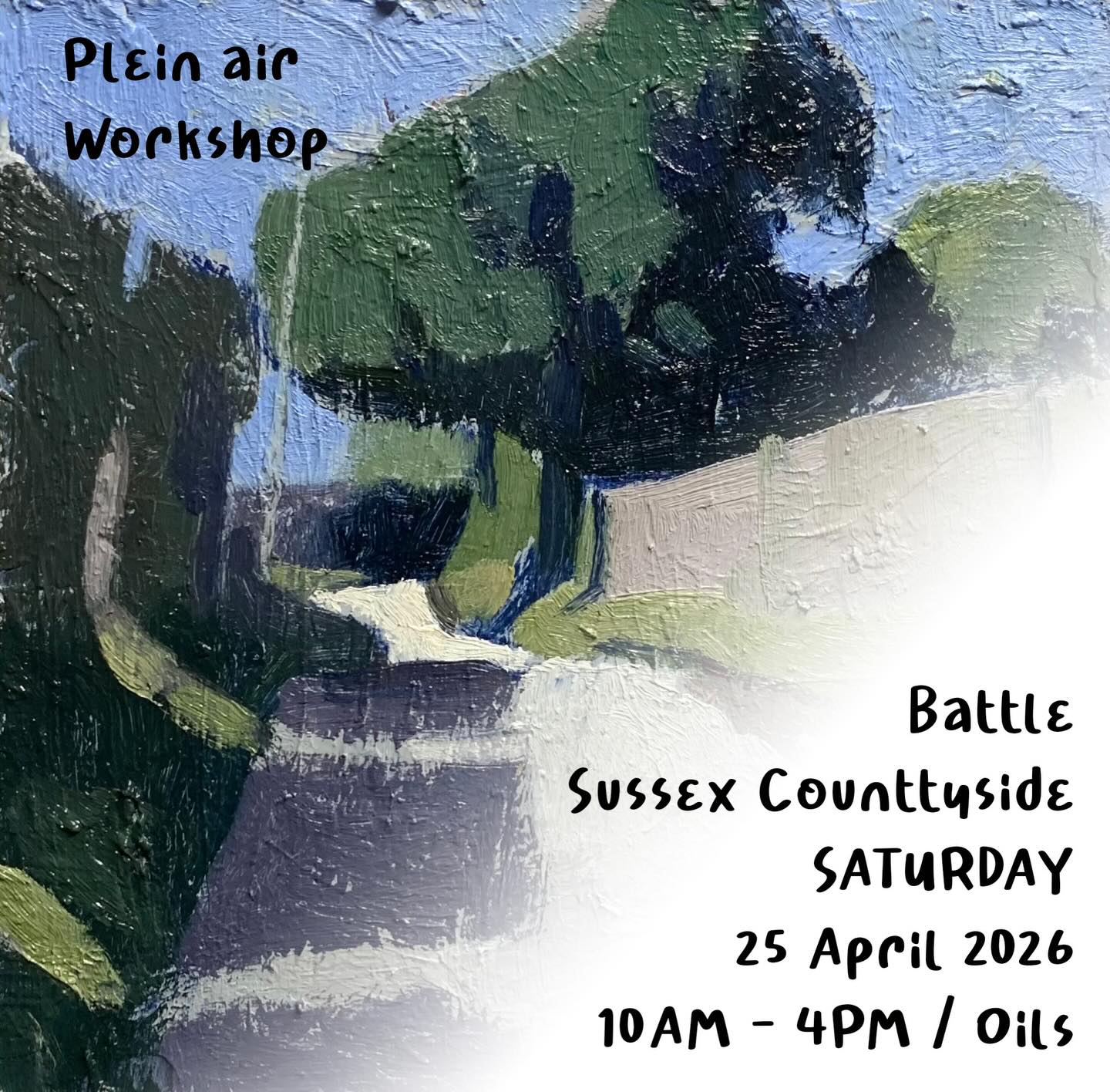 Coming soon - my painting workshop - Sussex countryside / Battle.
A painting on location day set in beautiful East Sussex. We will look at finding the compostion within the spring greens . Shapes, tone and finding what connects us to the subject before us.
Please visit https://www.tommarsh.co.uk/mw-workshop to find out more and register.
And any questions just drop me a message.
Thank you
#pleinairpainter #pleinairworkshop #paintingcourse #oilpainting