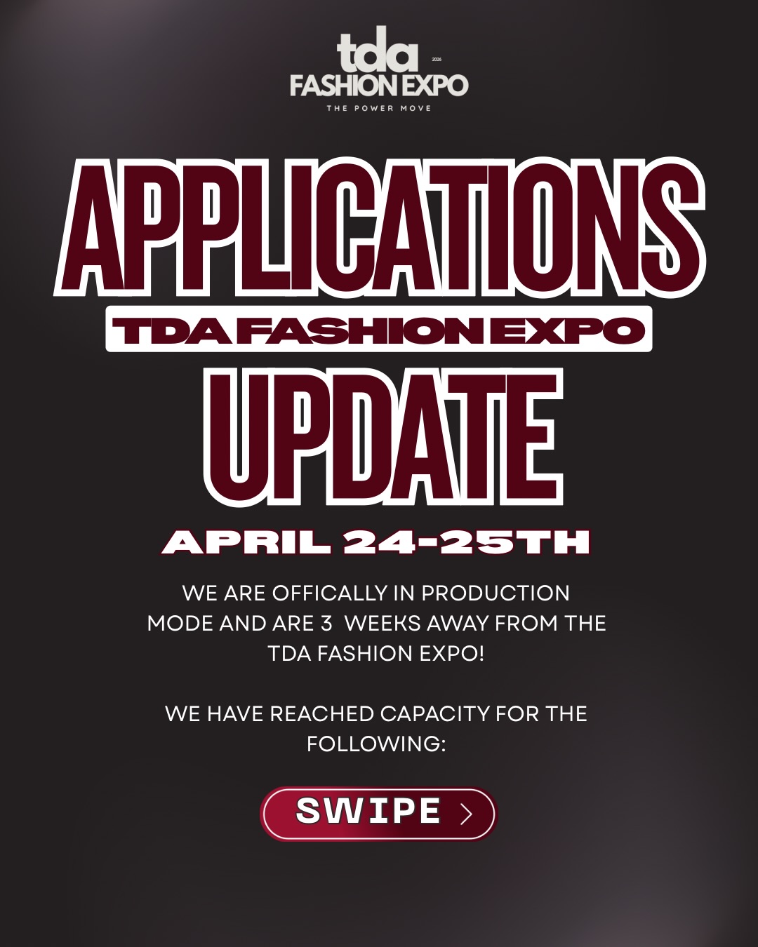 Quick update 👀
We are officially in production mode for the TDA Fashion Expo and have reached capacity for:
• Models
• Designers
• Vendors
• Keynote Speakers
Thank you to everyone who showed interest and support — we appreciate you!
⸻
We are still looking for:
✨ Hairstylists
✨ Food Truck Vendors
If that’s you (or someone you know), tap in with us 📩
⸻
April 24–25
Raleigh, NC
We’re getting closer… and it’s about to be a MOVIE 🔥
#TDAFashionExpo
#RaleighEvents
#NCEvents
#RaleighNC
#CreativeCommunity