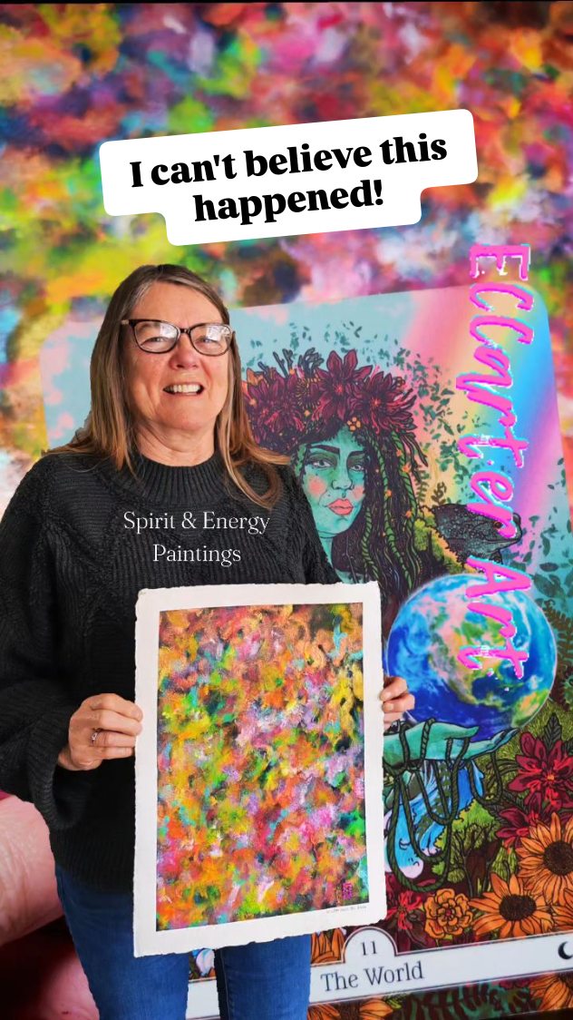 A beautiful Spirit painting created for this wonderful soul.
I had no idea why Peppermint oil was chosen by spirit to anoint the paper - until the painting was handed over.
Her Mum used to create peppermint creams and was a core memory.
There were many other special moments about this piece - we were both 8n tears.
How special that I can do this for people❤️
-----------
Exhibition closes 18th April
If you feel drawn to order a painting - they are currently 50% off at £60 - A3, Oil, Oracle card and message. A loved one or your energy.
Don't worry - we don't have to take pictures! 😂
Just DM me and ask👍😁
Much love,
Emily
#spiritualartist #energyartist #spiritualconnection #holisticart #colourfulartist