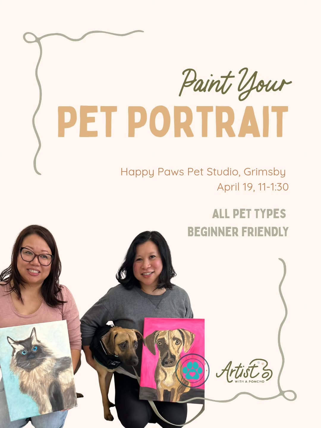 Grimsby friends! Missed the last event with @happypawspetstudio ? We will be hosting another NEXT WEEK and there are only 4 SPOTS LEFT! Ticket link in bio, see you there π©·πΆ