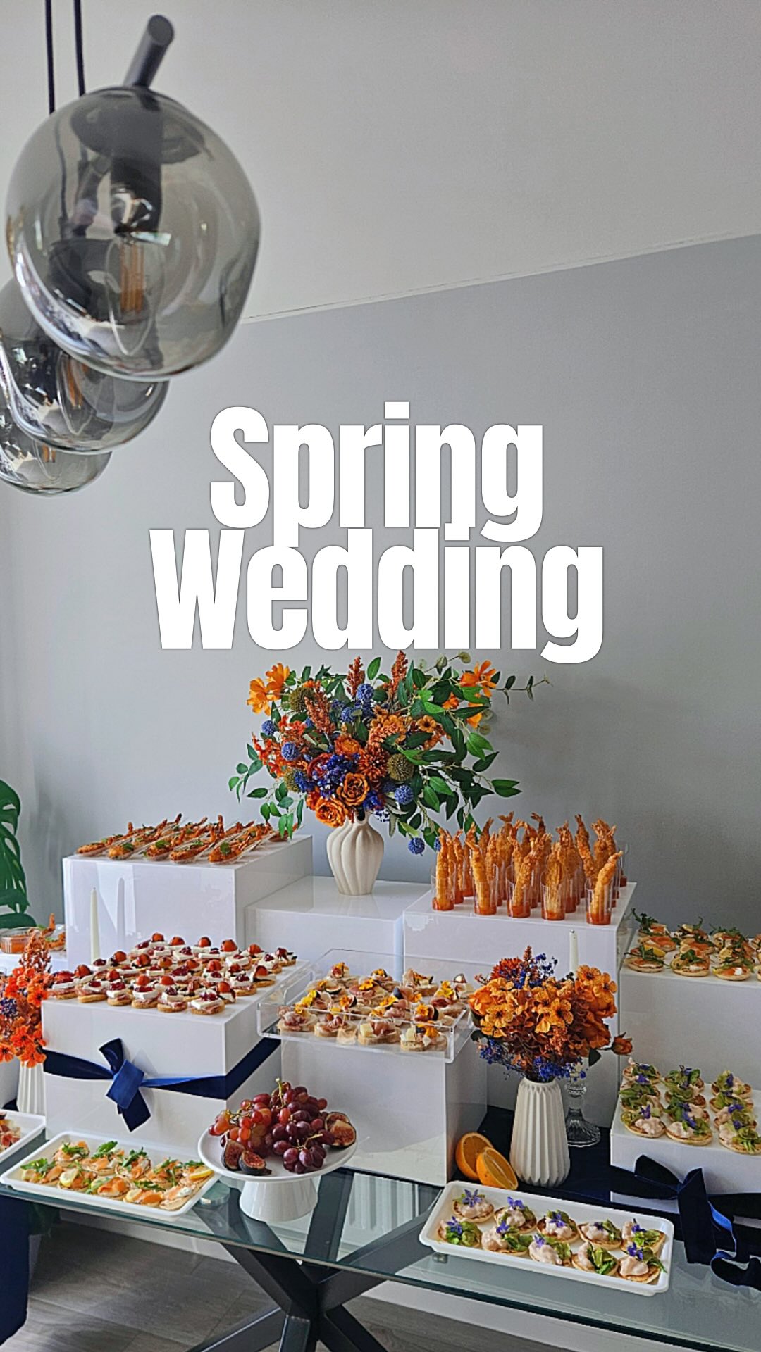 A Spring Wedding 💐 💙 🧡
Premium Bespoke Canapés - now offering hot & cold options ✨