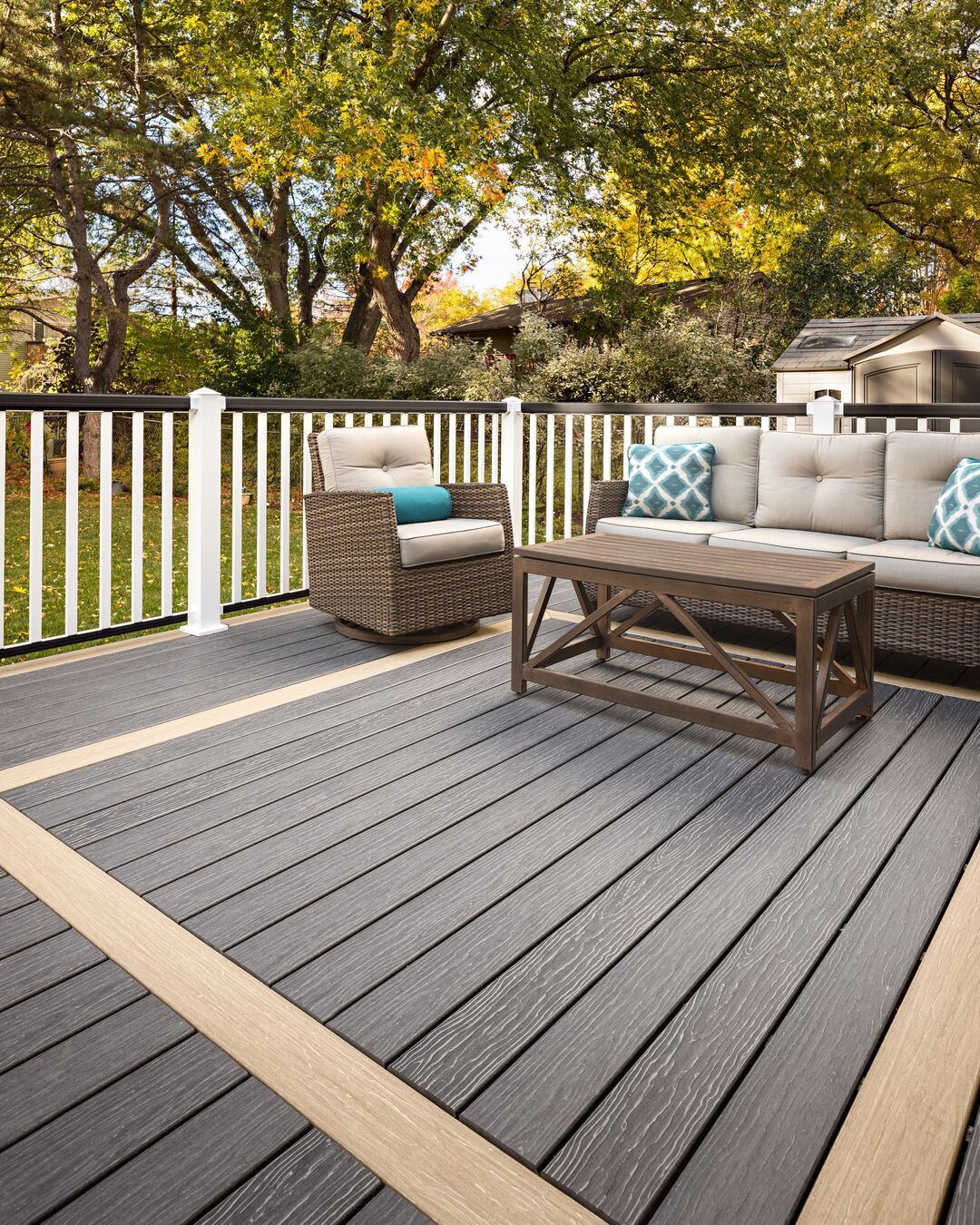 🎯 The only limit? Your imagination.
MoistureShield installs in-ground, on-ground, even underwater. Mix Vision decking with Compass railings. Create anything. Their products make your dreams possible.
Contact us to start designing.
Call us today at (219) 945-3031!