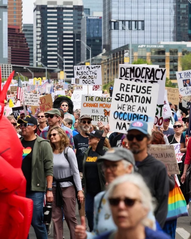 WOO-HOO!!! Look at us, Austin. Marching from City Hall to Auditorium Shores.