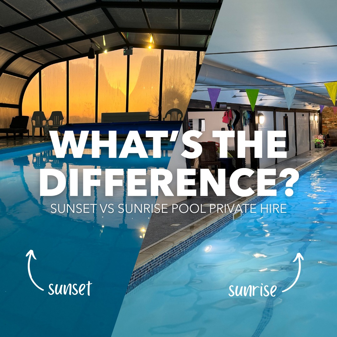 Not sure which pool to choose? Here’s a quick guide to help you decide 🏊
Our Sunrise Pool is 20m long and slightly shallower (approx. 1.0-1.2m), making it ideal for families, swimming lessons and relaxed swims. It’s indoor, heated all year round and even includes hot tub access, perfect if you’re looking to combine your swim with a little time to unwind.
Our Sunset Pool measures 10m x 5m and is deeper throughout (approx. 1.4m). It’s heated with an enclosure and is a great option for confident swimmers who want a more focused session.
Whether you’re looking to relax or level up your swimming, there’s a pool to suit everyone.
Book your private hire via the link in our bio.