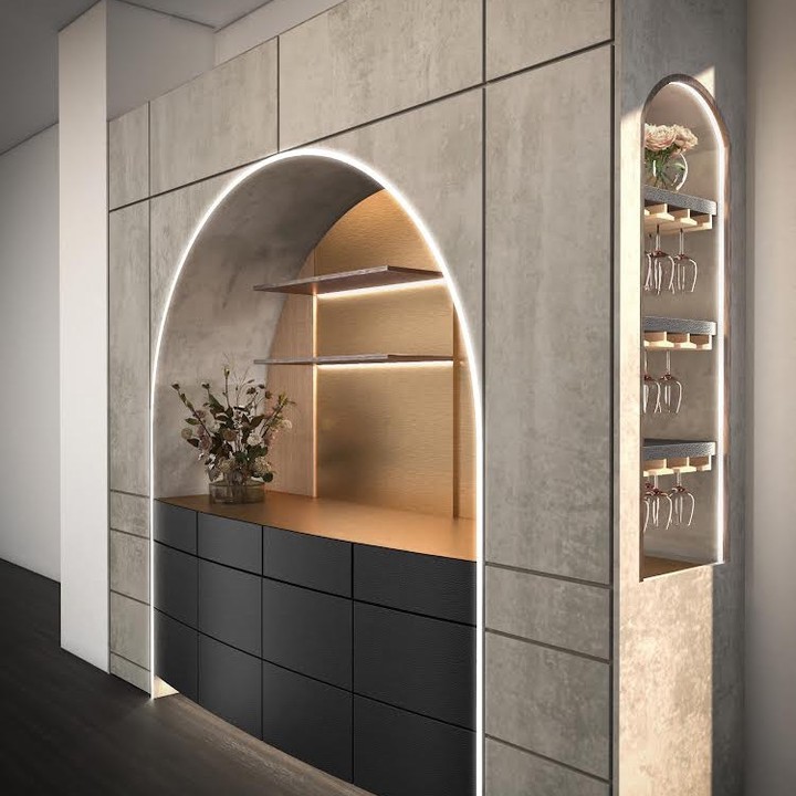 Home bar. Elegant and clean. . @cronosdesign @white_socks_designers . . . #homedecor #homebar #bar #elegant #clean #modern #moderndesign #interiors #interiordesign #viral #trending