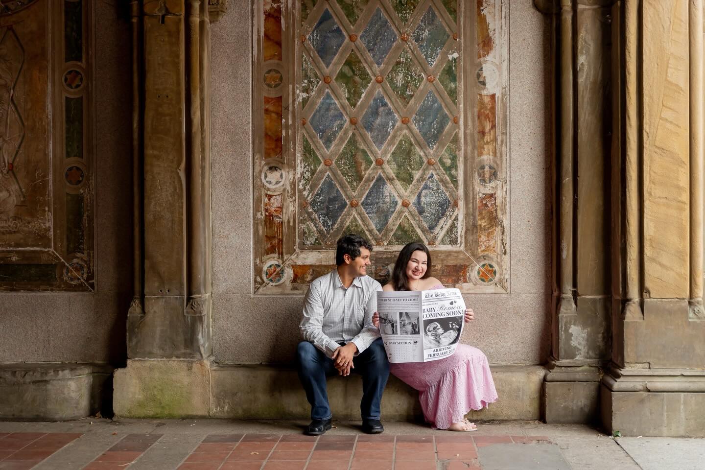 Central Park photoshoots will also have a piece of my heart. Especially this baby reveal announcement shoot!