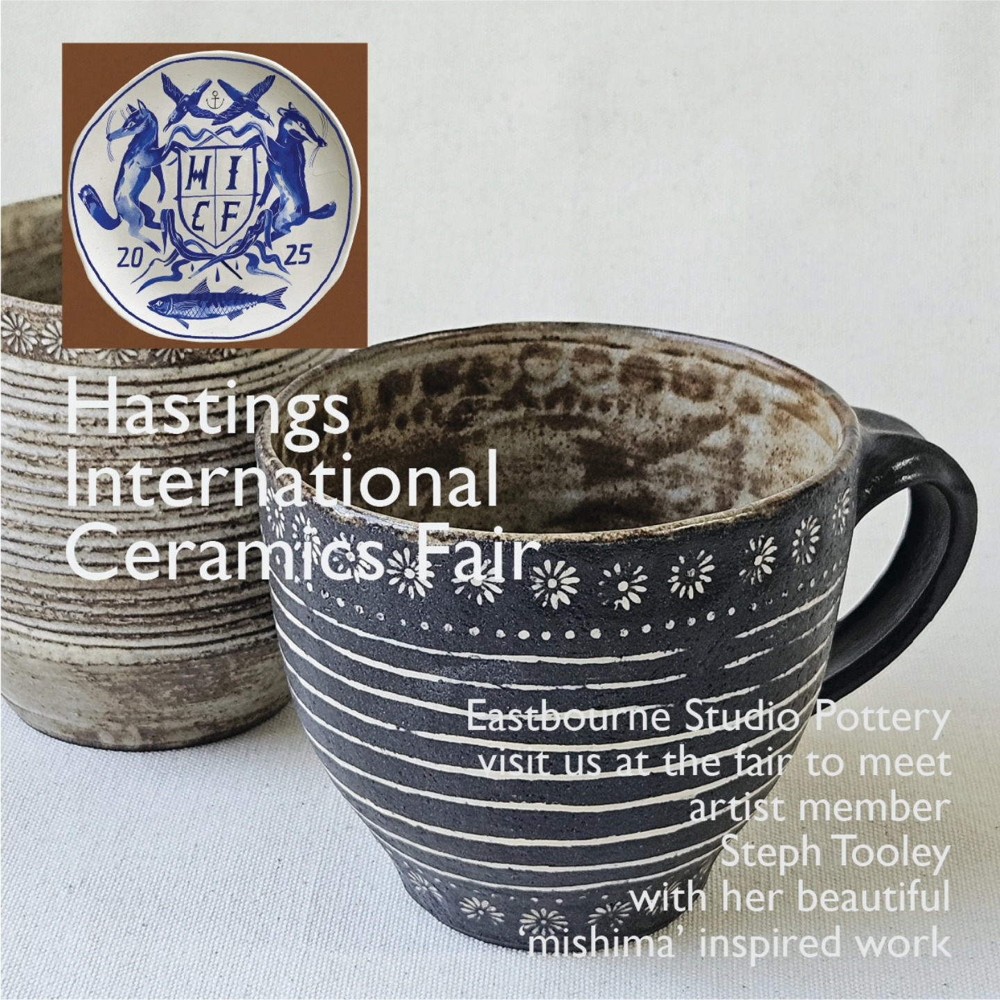 We're really excited that our studio member @stephtooleyceramics is joining us for the fair next weekend at The Observer Building Hastings
Steph has been developing a really lovely collection of work over the past few months, inspired by the 'mishima' technique of inlaying slip into the main clay body of her thrown work
It's a technique that requires a huge amount of skill and patience. Creating each piece involves six steps: creating the pot, incising the design, filling the design with slip, gently scraping back to remove the excess material, drying and firing
@hastings_ob
#mishima
#claycommunity
#openaccessmembership
#ceramicfair