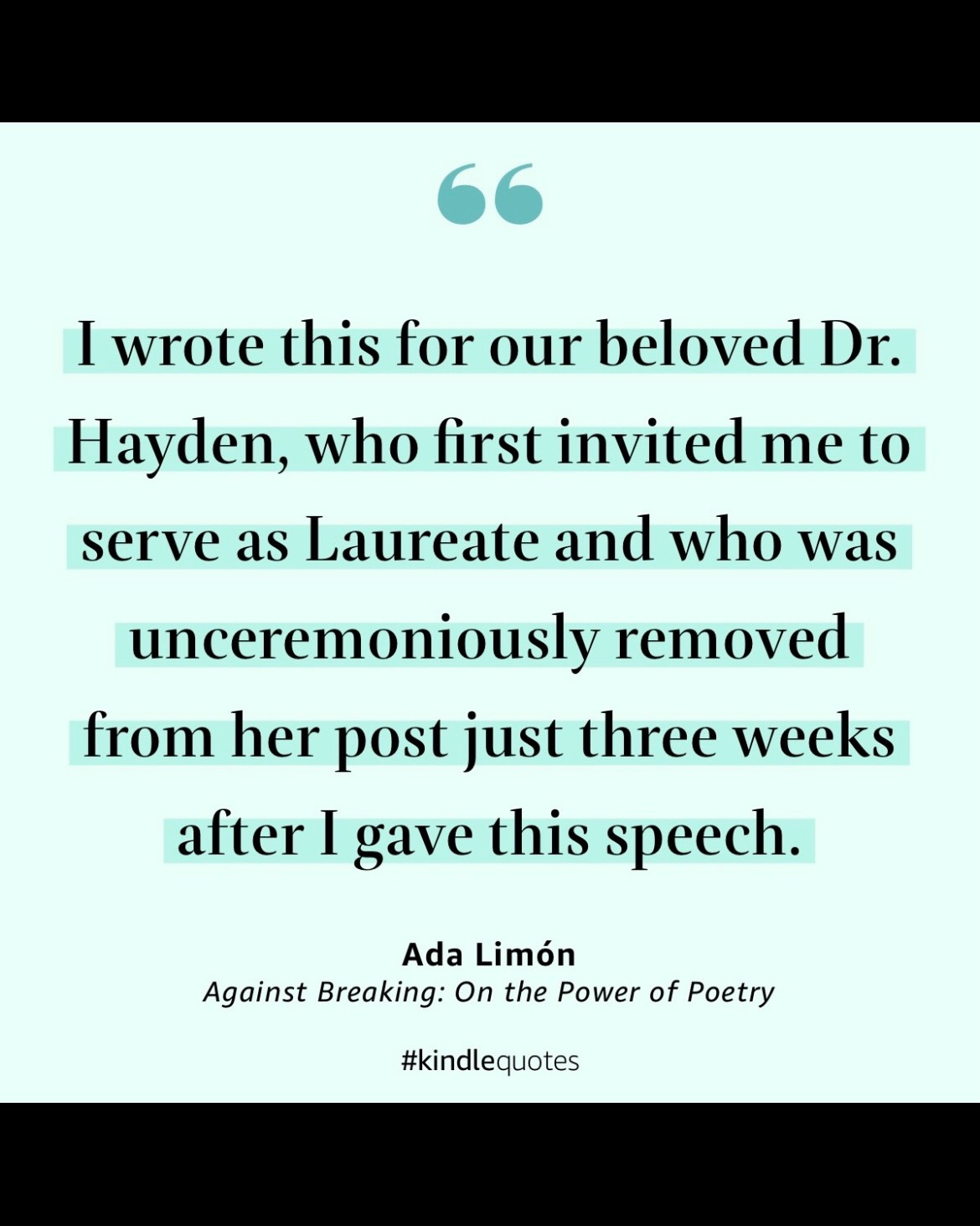 I was already interested in reading @adalimonwriter’s nonfiction book about the importance of poetry, as a Greek Latina poet, but this quote really made me realize how important this book is needed. I hope to share more soon as I go through the book, but I’m thankful to have a physical and ebook copy of this book. Felicidades to Ada on publication day. #Poetry #PoetryBooks #NonfictionBooks #PoetryCraft