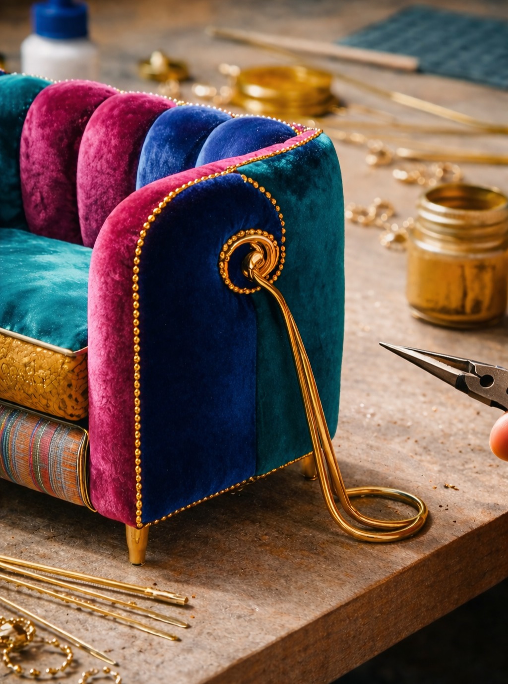 Mrs. Opal Quince has a message for tomorrow’s post: “That pattern absolutely works with the other pattern if you stop being a coward.” 💅
Swipe for tiny sofa closeups + the inspiration board, then come back tomorrow for the full story behind this gloriously over-dressed miniature moment.
#smallworldminiatures #miniatureart #dollhouseminiatures #miniaturesofa #maximalism #irisapfelinspired #miniaturedesign #tinyinteriors #diorama #interiordesigninspo