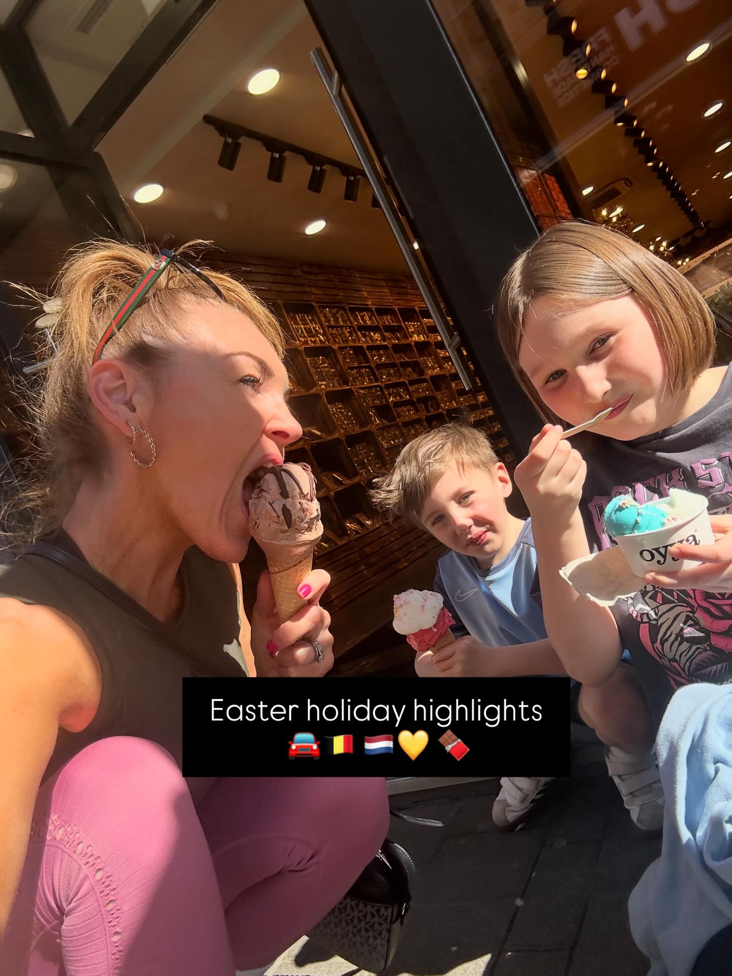 Easter holiday 💛✔️
If you’ve been here a while you’ll know we love a road trip across a few countries 😅🚘
They’re only young once - so I cherish it all… Including the sugar highs, sugar slumps and million toilet stops en route 🤣
Still managed to launch the Punch + Tone Challenge whilst away, keep in with my app ladies 😍 and get a few little workouts in 💪… and eat a ton of the nicest food 🙌
2 weeks into the school holidays and one to go 🤪 AND it’s busy one next week with my Birthday AND my in person class 💪 I’m happy to be home, to be back to you all and to slowly get into routine 👊
Hope you’re all getting on OK after the long weekend 🍫😅
xxx