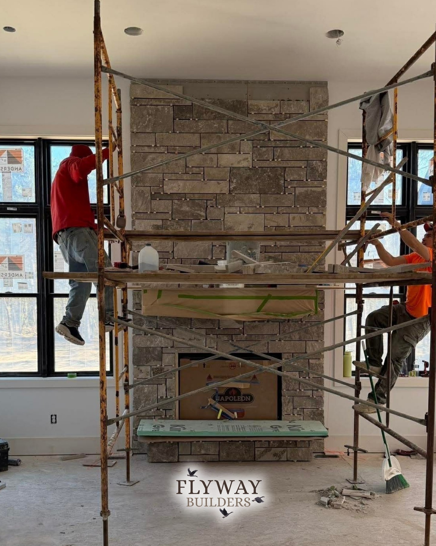 This floor to ceiling fireplace in our West Olive, MI custom home project is made from Fon Dulac Dimensional stones and Indiana Grey limestone with rock faced edges for the sills and hearth. Set between two large windows, starry nights will be amazing fireside in this house!
Let's craft intentional details for beautiful moments in your dream home!
#stonefireplace #limestonehearth #customfireplace #customhome #customhomebuilder #homebuilder #westmichiganbuilder #westmichiganlakeshore #hollandmi #westolive #zeelandmi #hudsonville #fennville #saugatuckdouglas